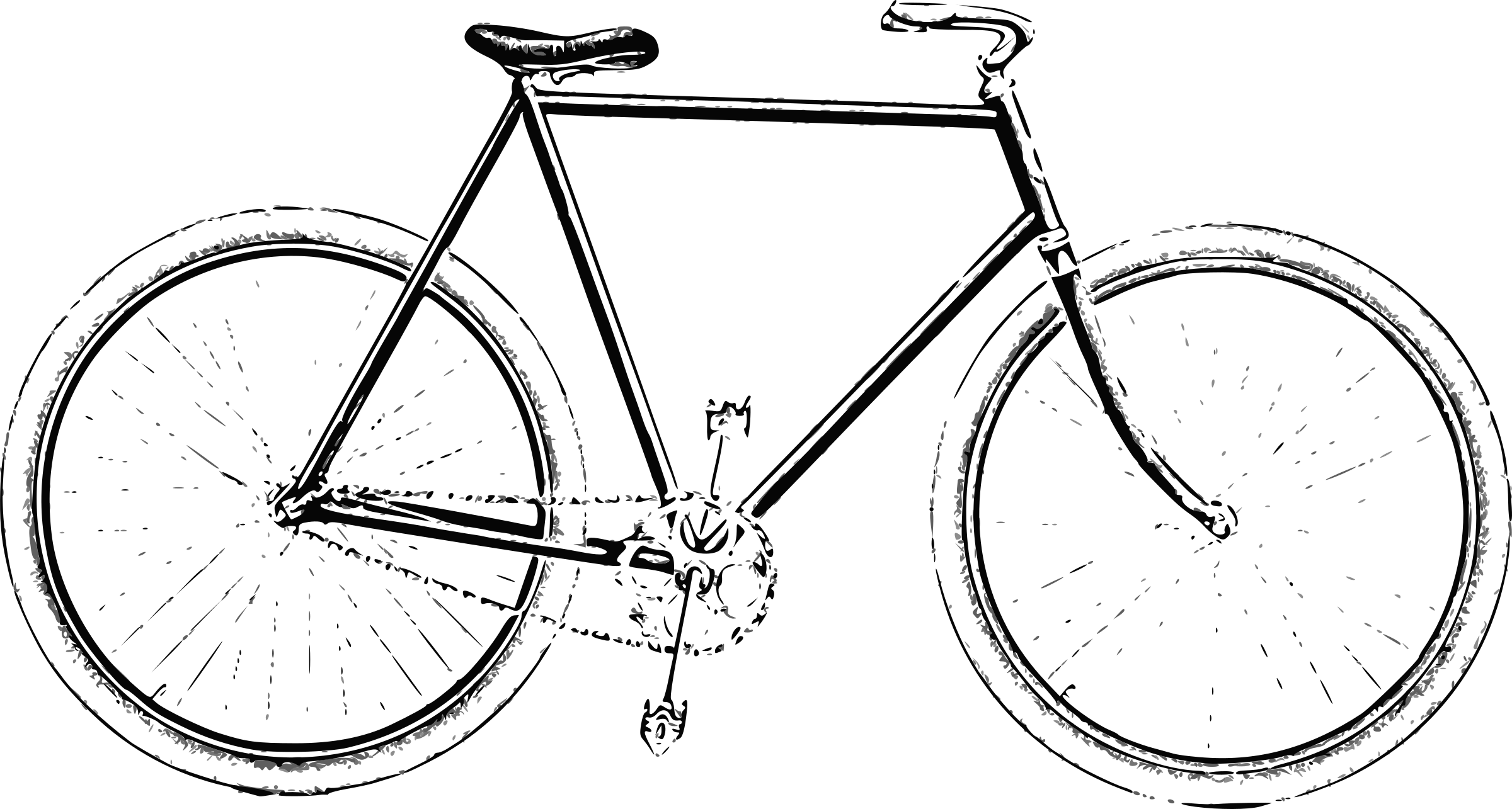 Line Drawing Bicycle : Clipart old style bicycle