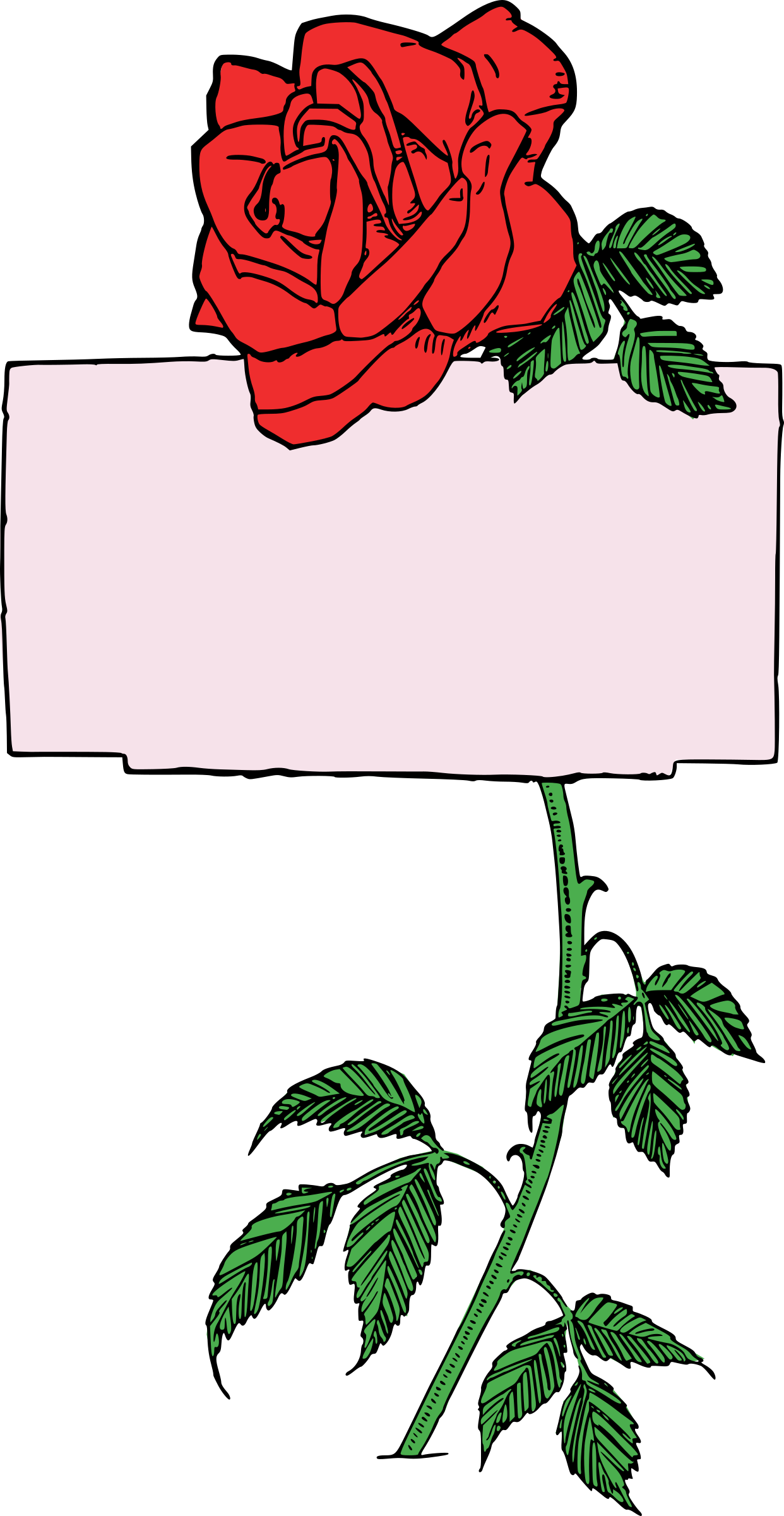 Clipart Rose Frame Colour