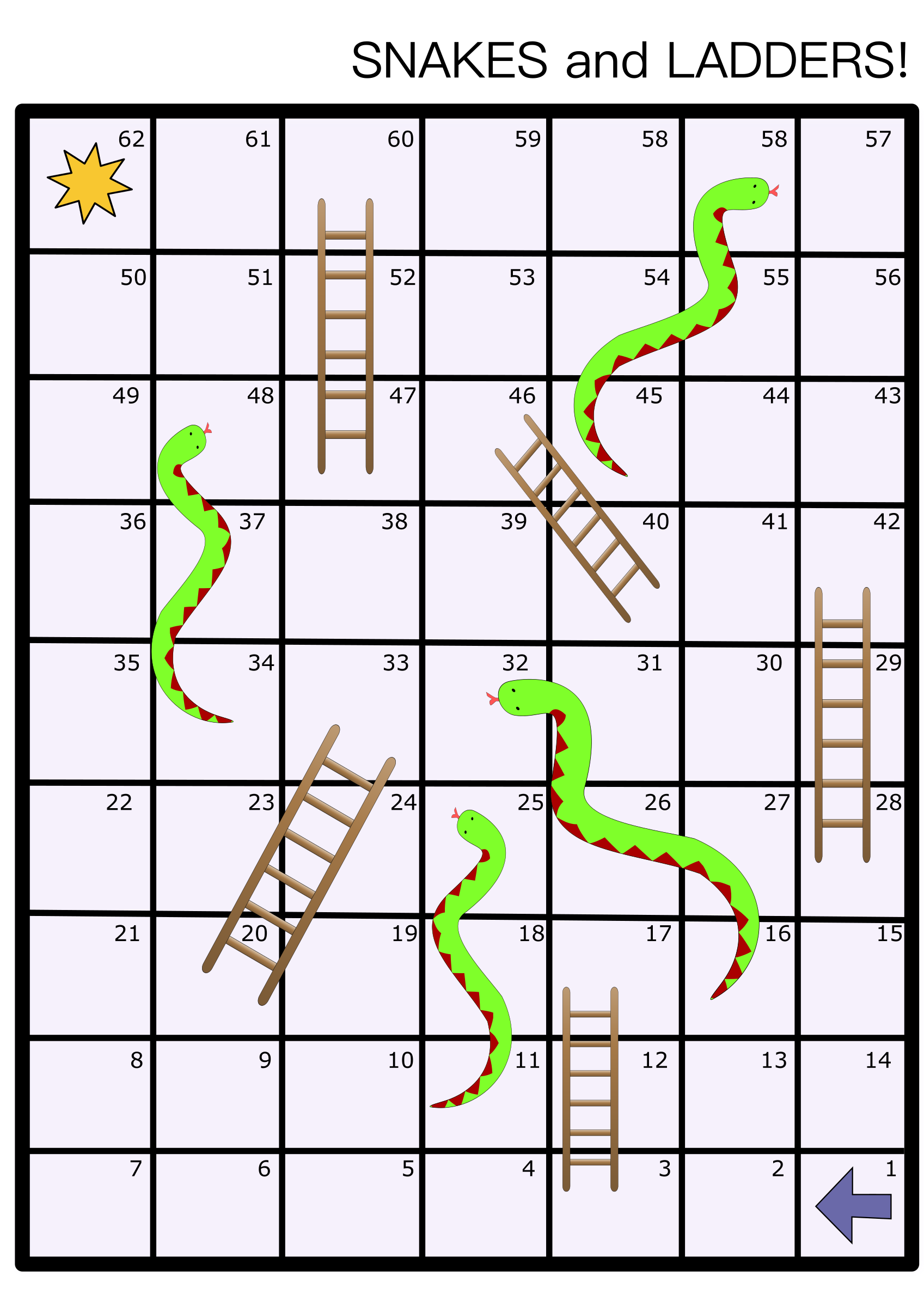 Snakes And Ladders Board Game Template Printable Printable Word Searches
