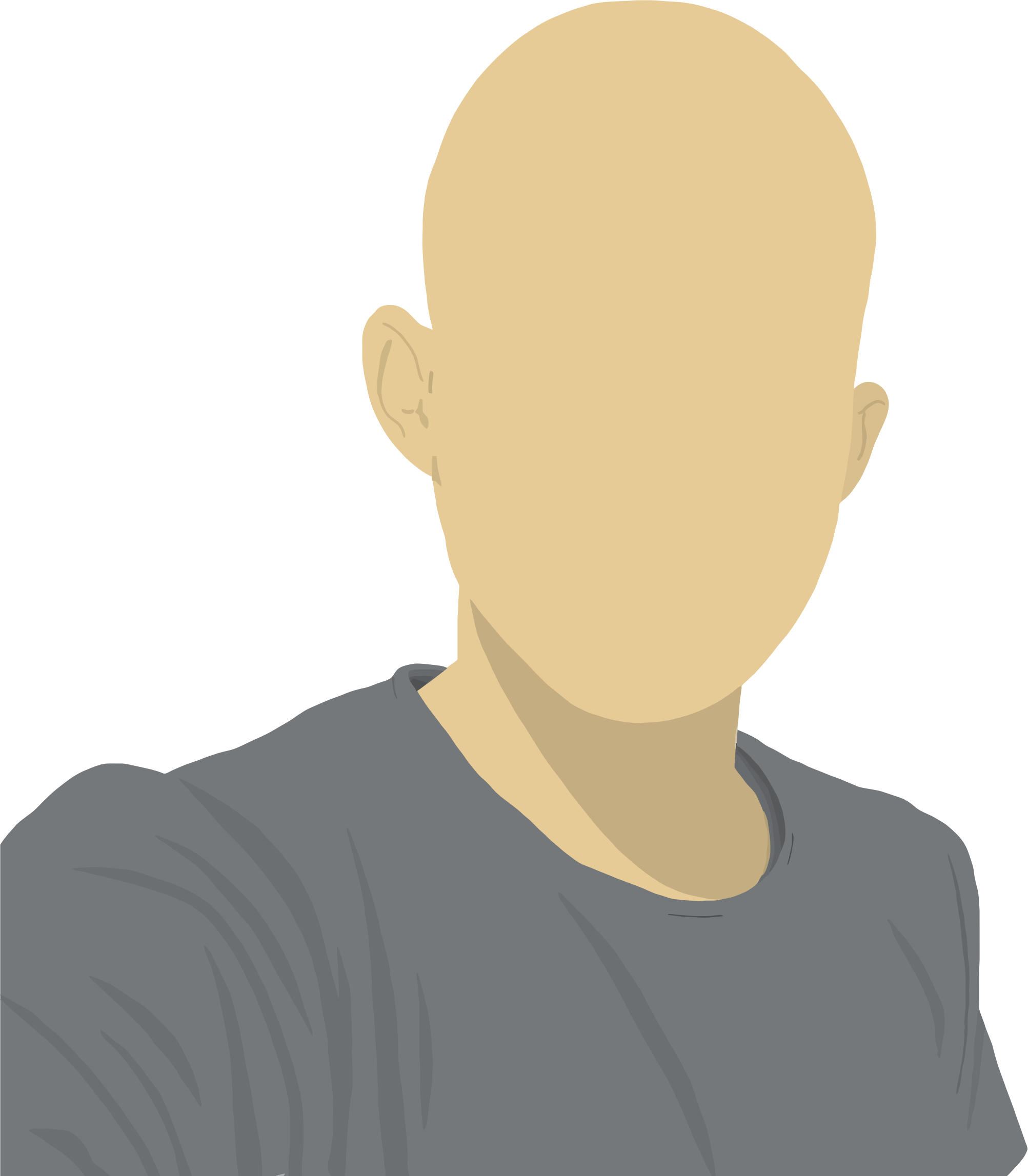 Clipart Faceless Male Avatar 