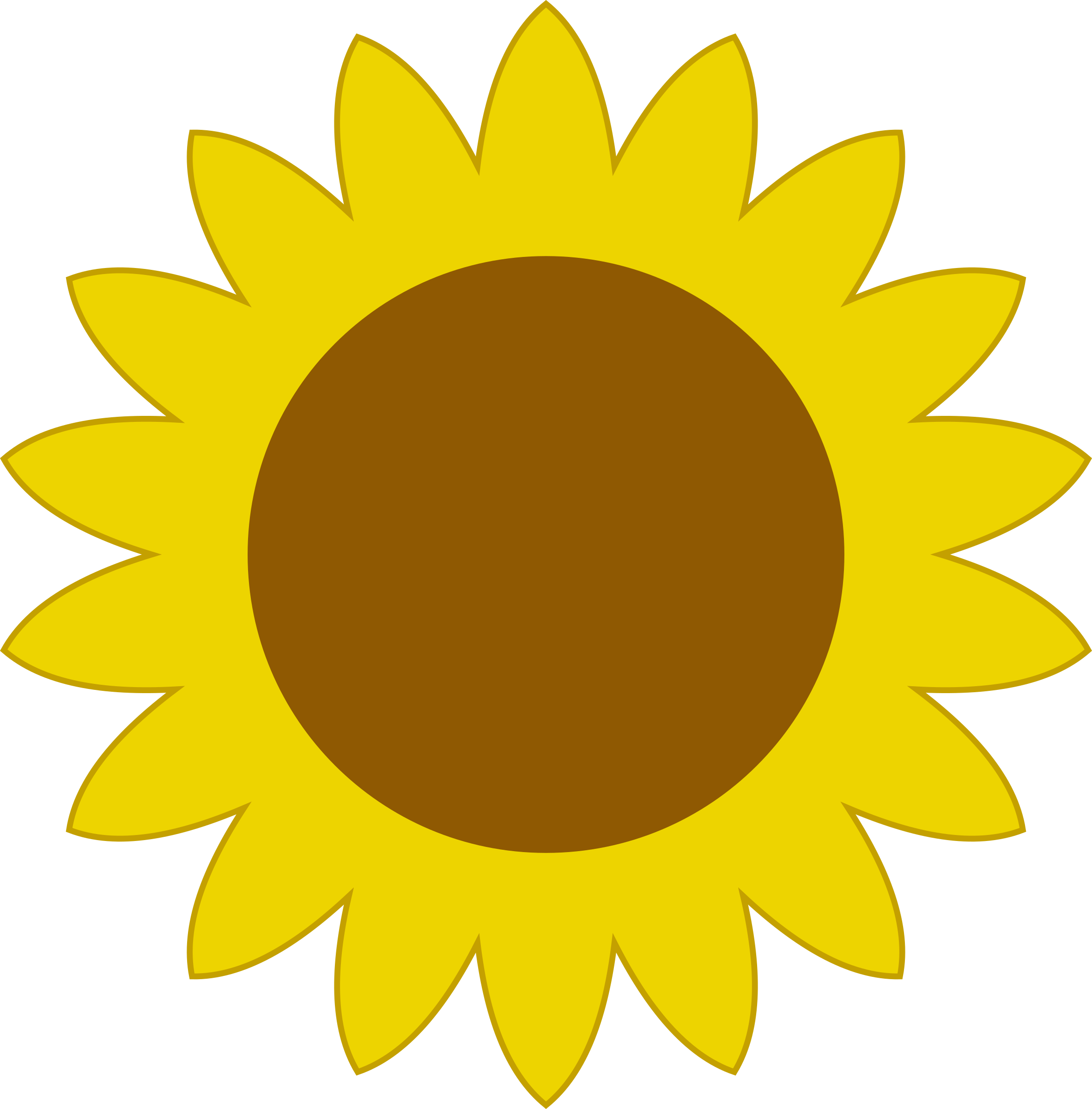 Free Free 299 Outline Simple Sunflower Clipart SVG PNG EPS DXF File