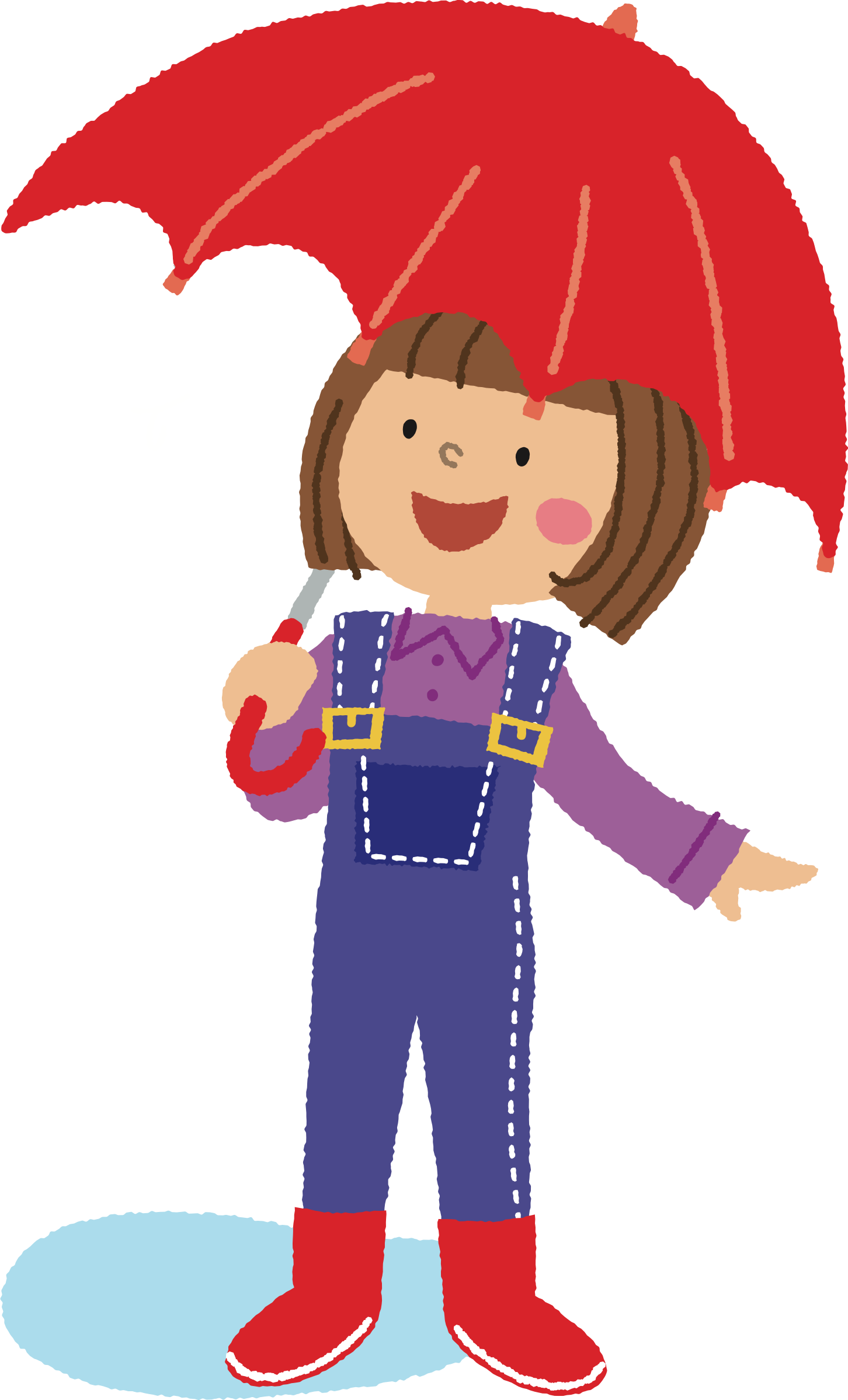Clipart Girl With Umbrella 4 