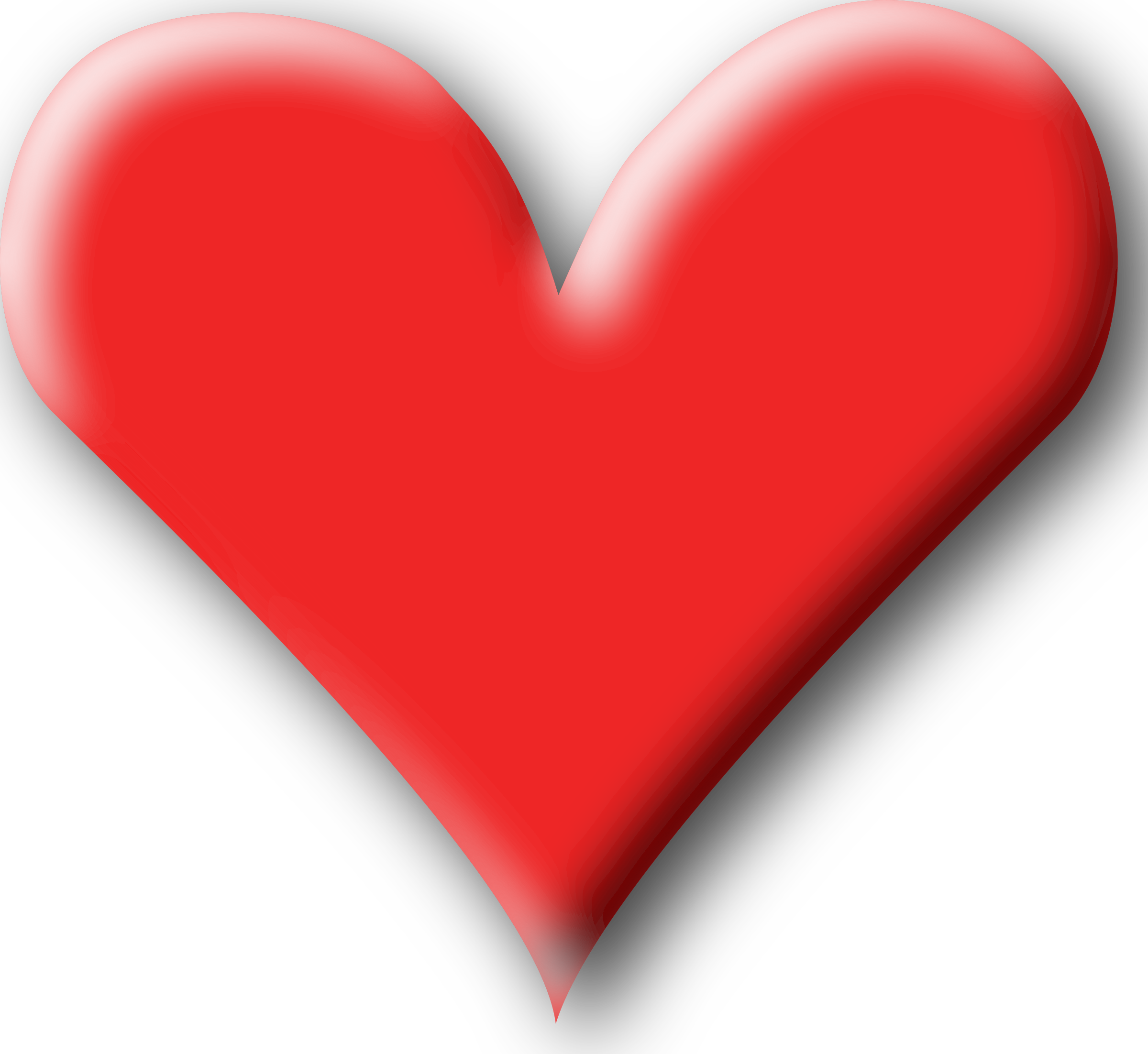 Clipart Heart with shadow