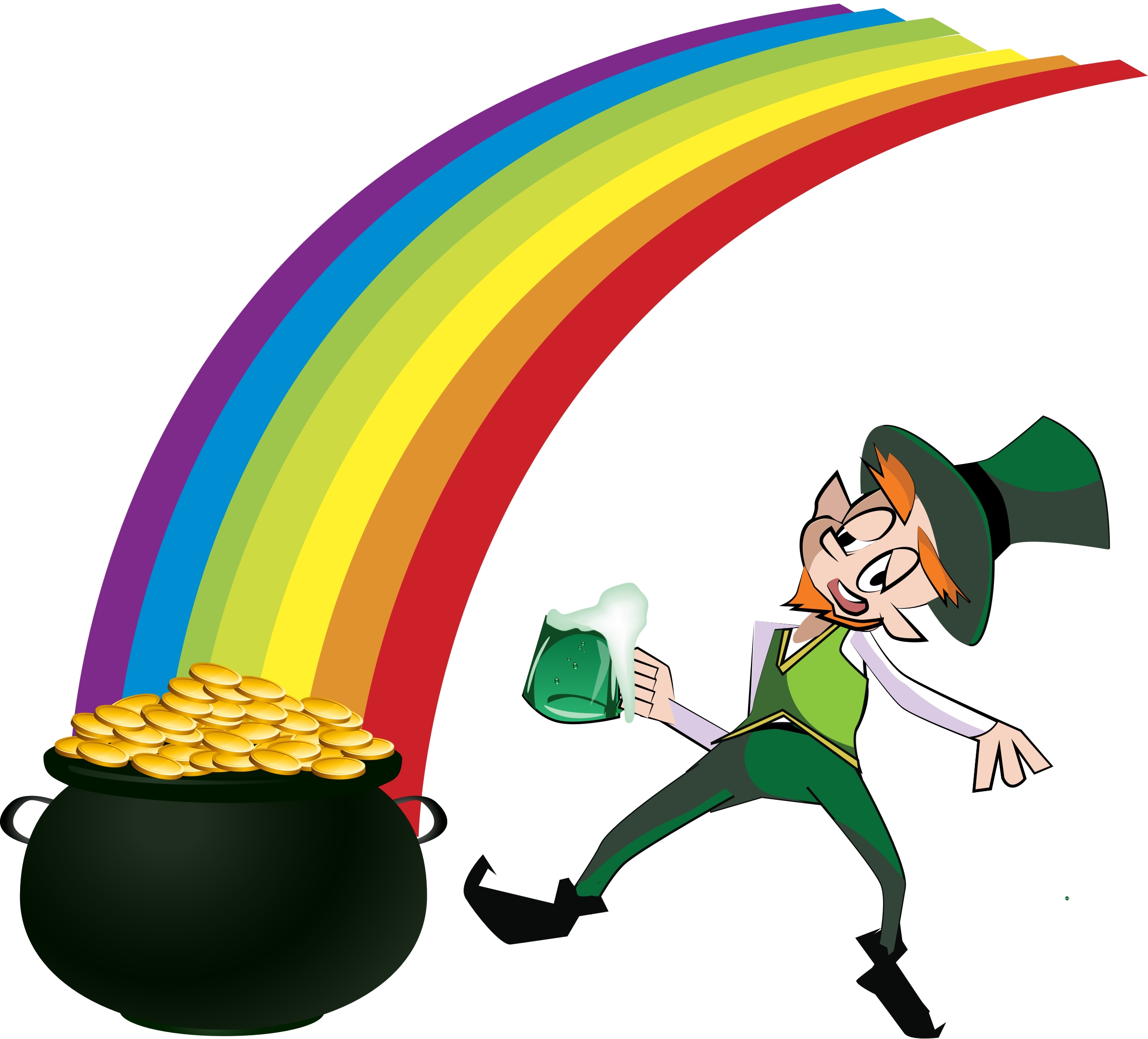 clipart-leprechaun-and-rainbow