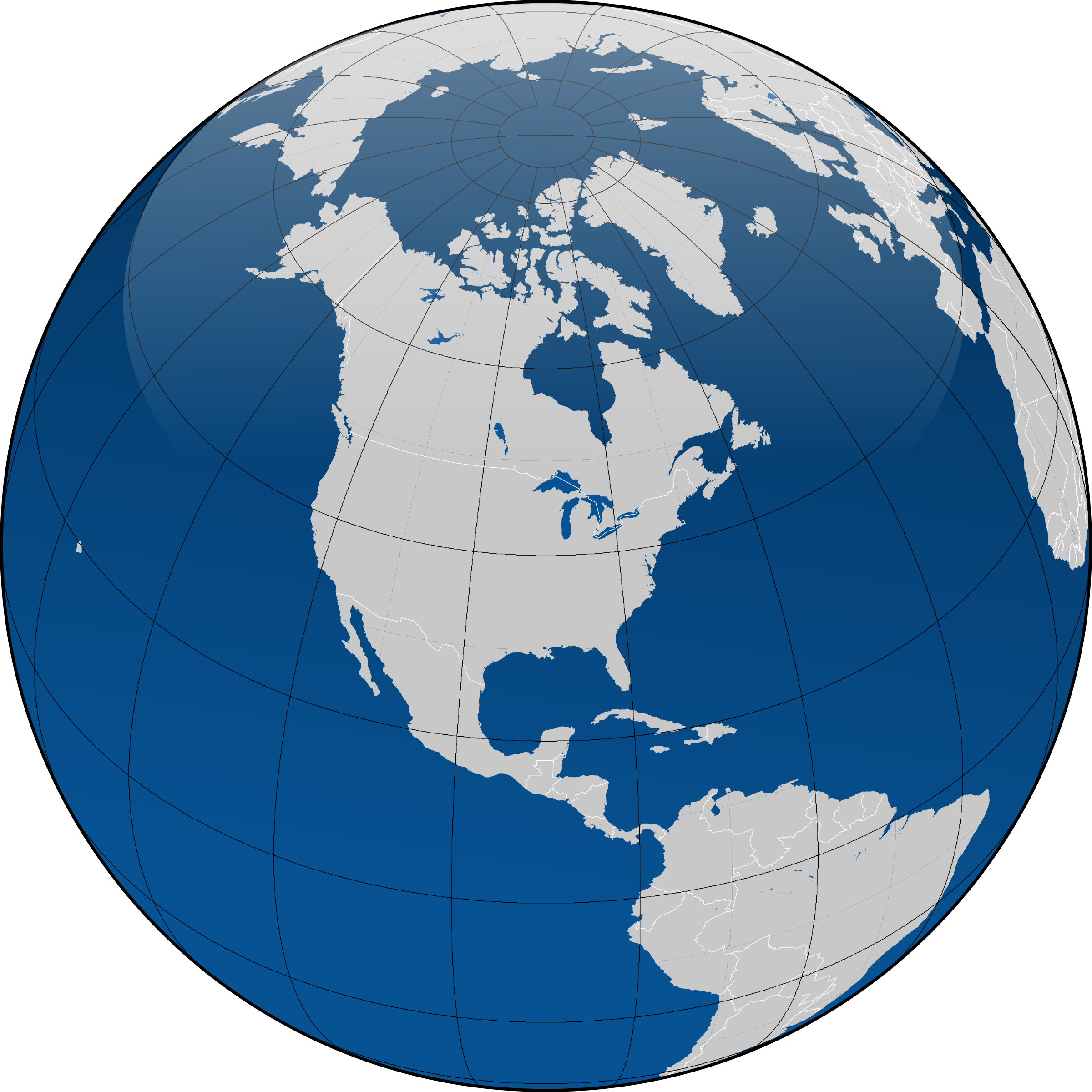 Globe with borders by atlantis
