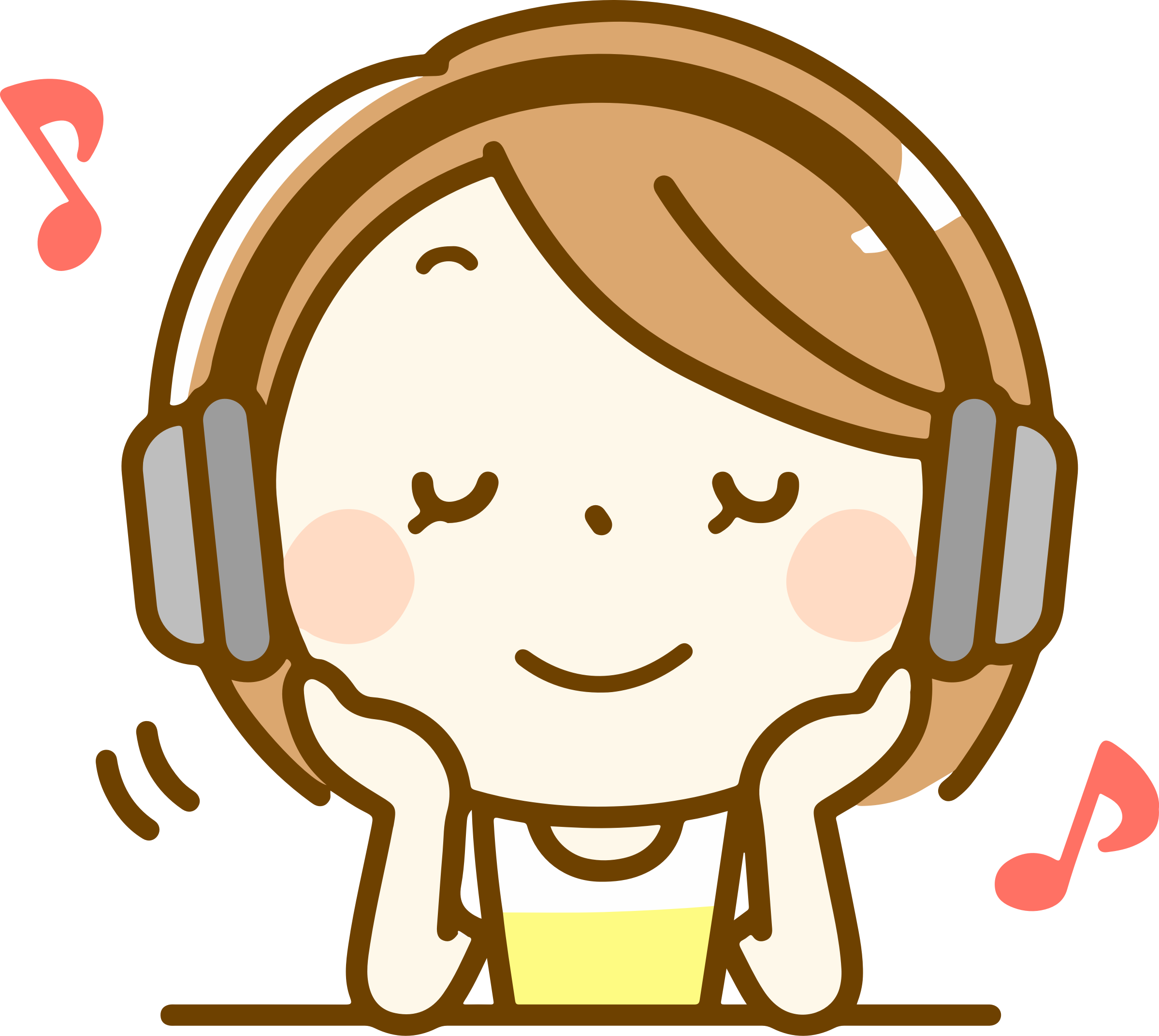 Clipart Woman Listening To Music 2