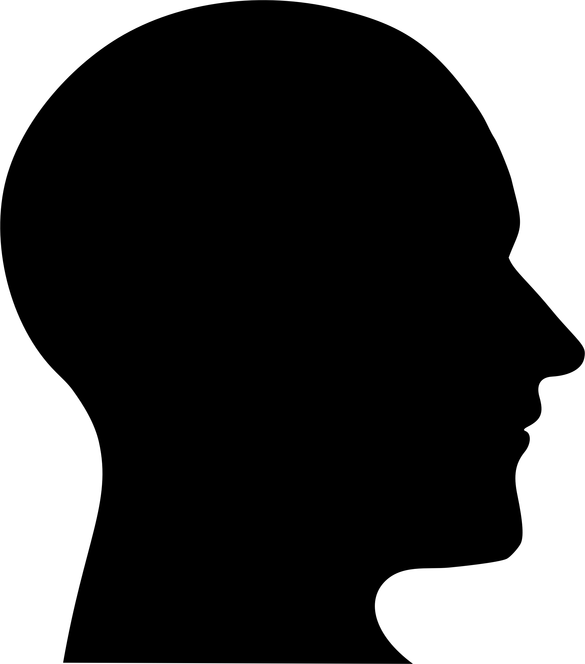 clipart man head silhouette