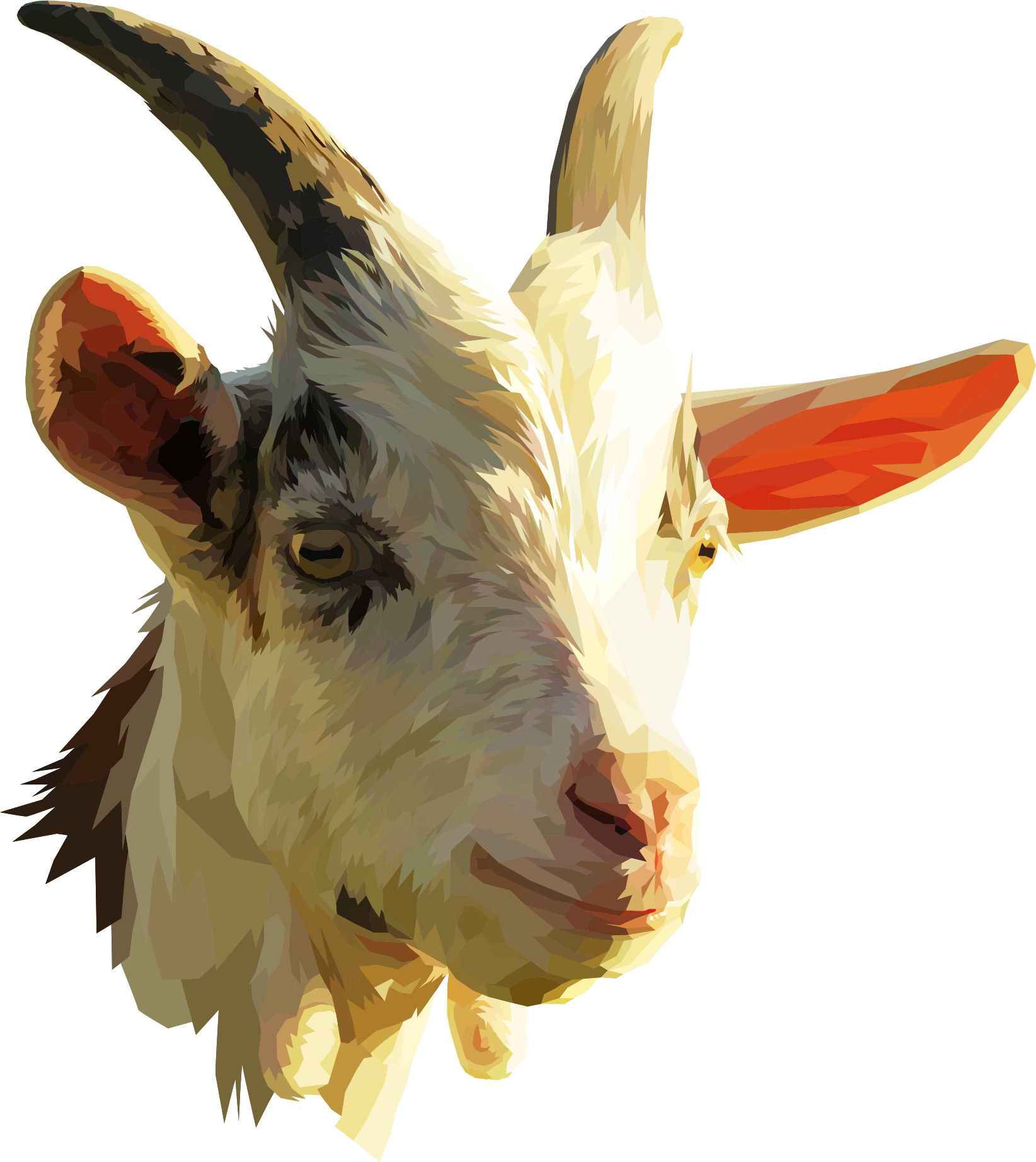 Clipart - a goat's head