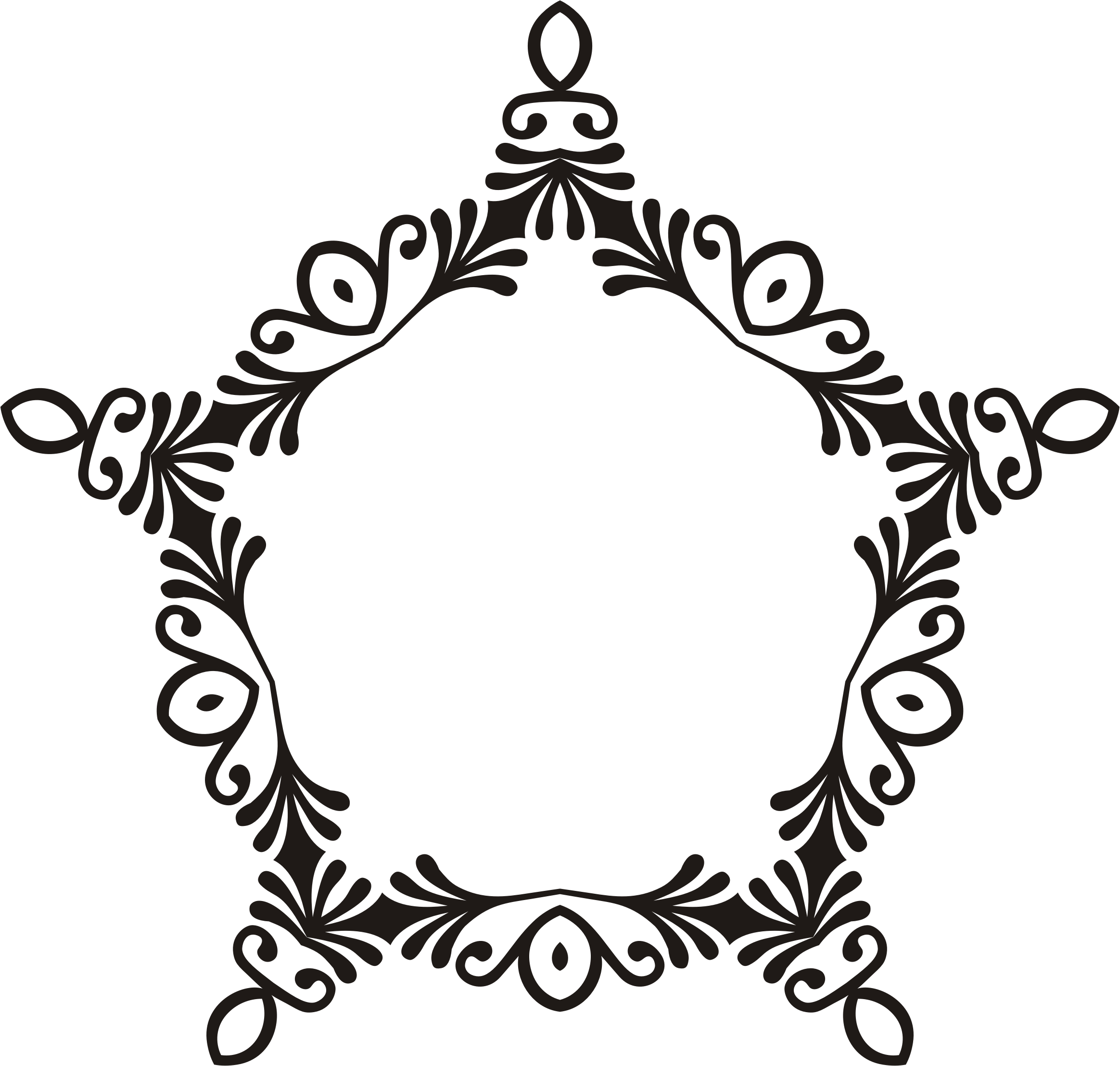 Clipart - Art Deco Style Flourish Frame 8