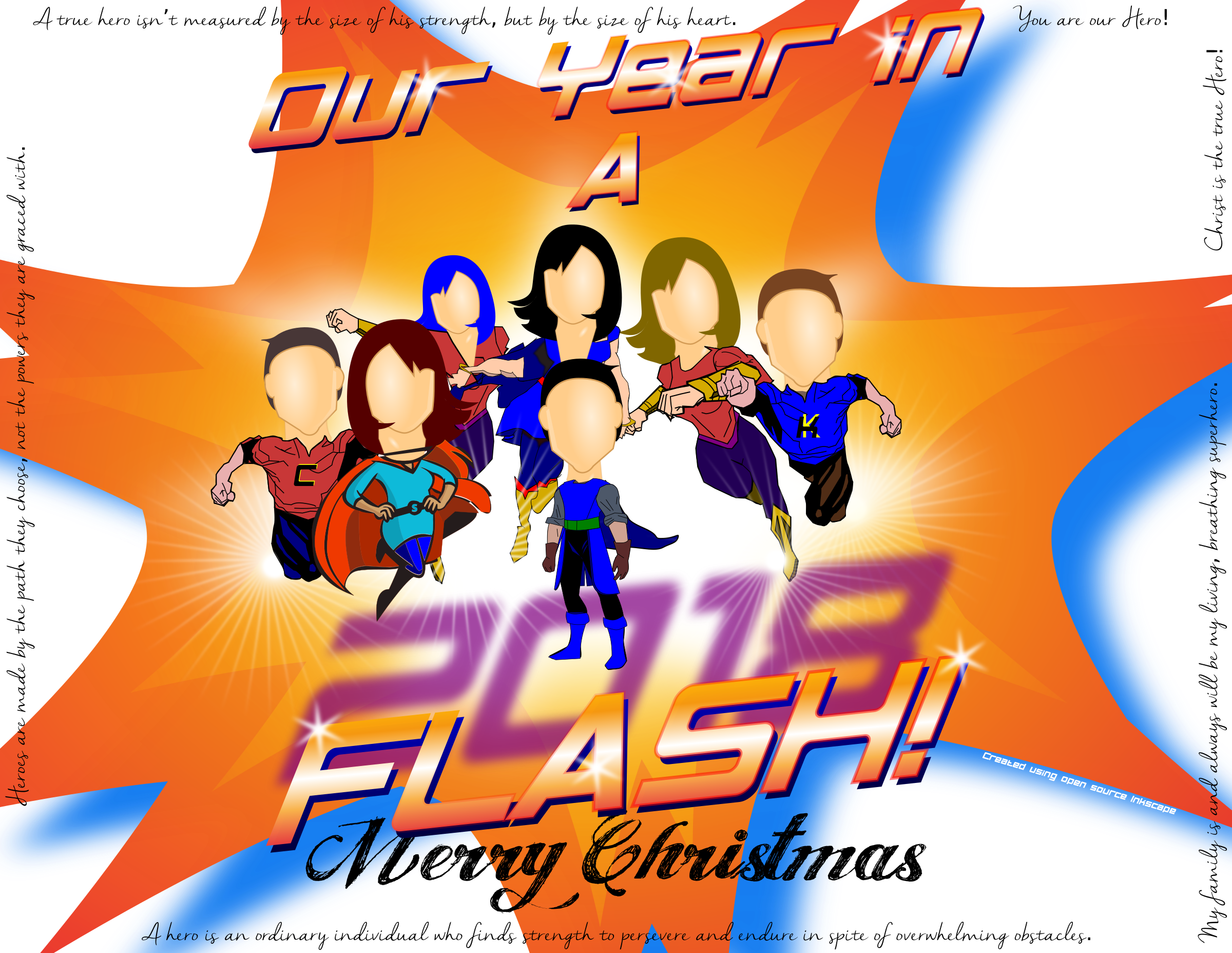 clipart super hero christmas newsletter template