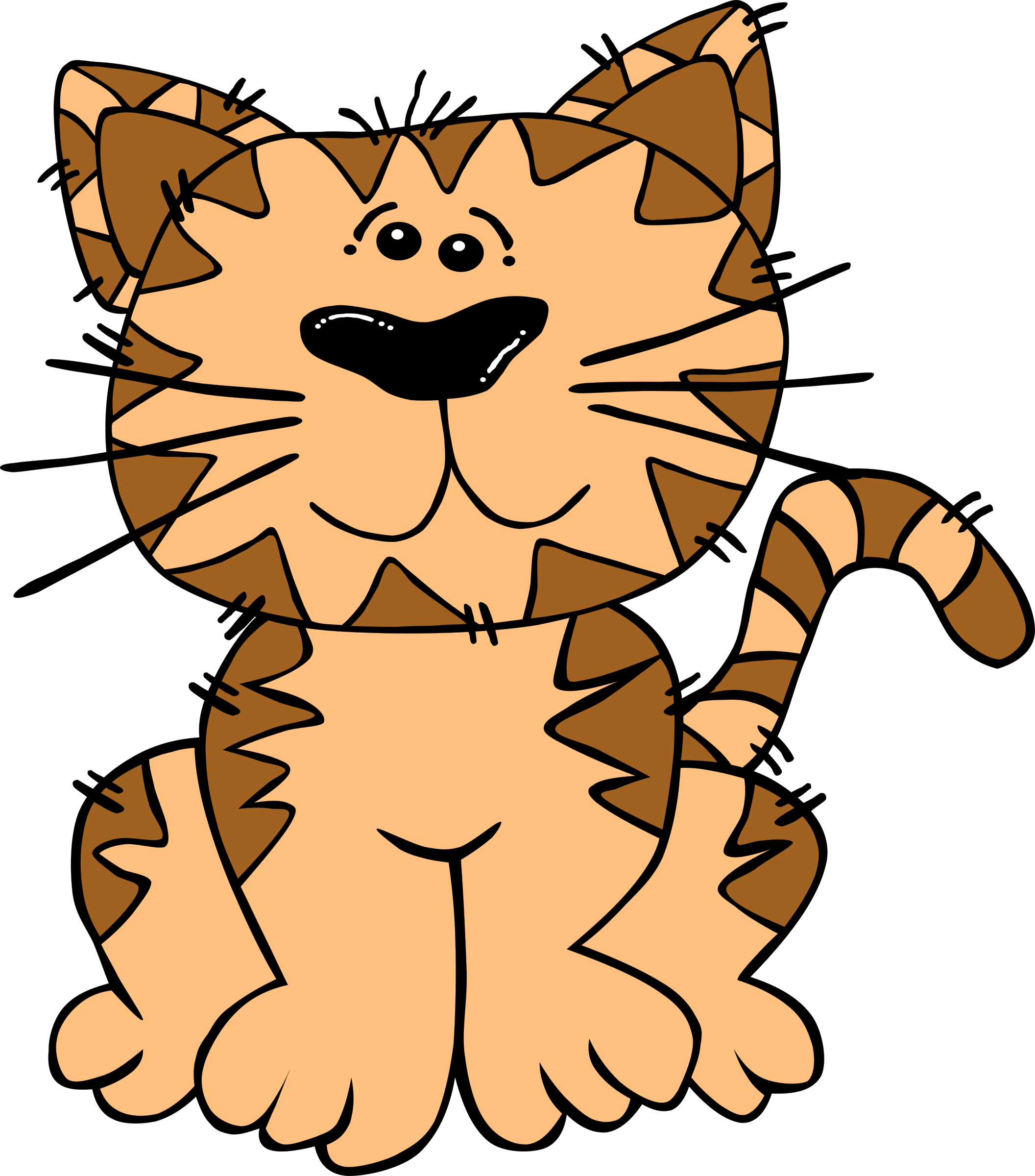 Clipart Cartoon Cat Sitting