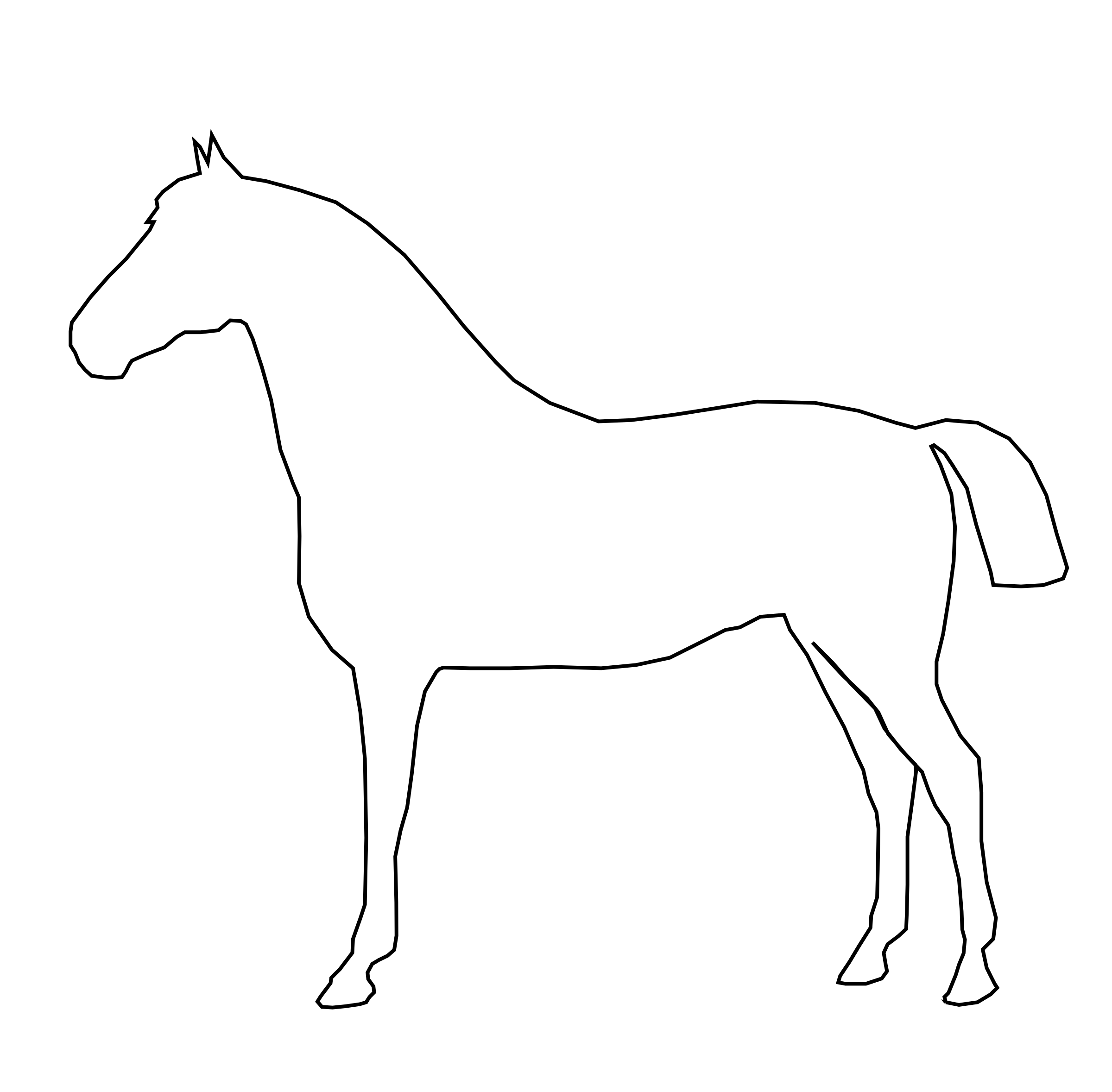 Clipart Simple Horse