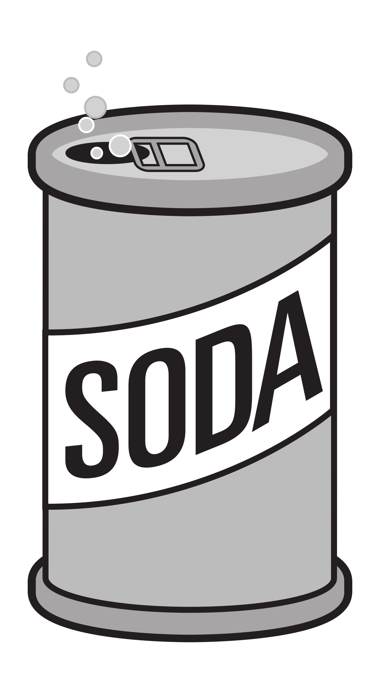 Clipart - Soda Can Opened
