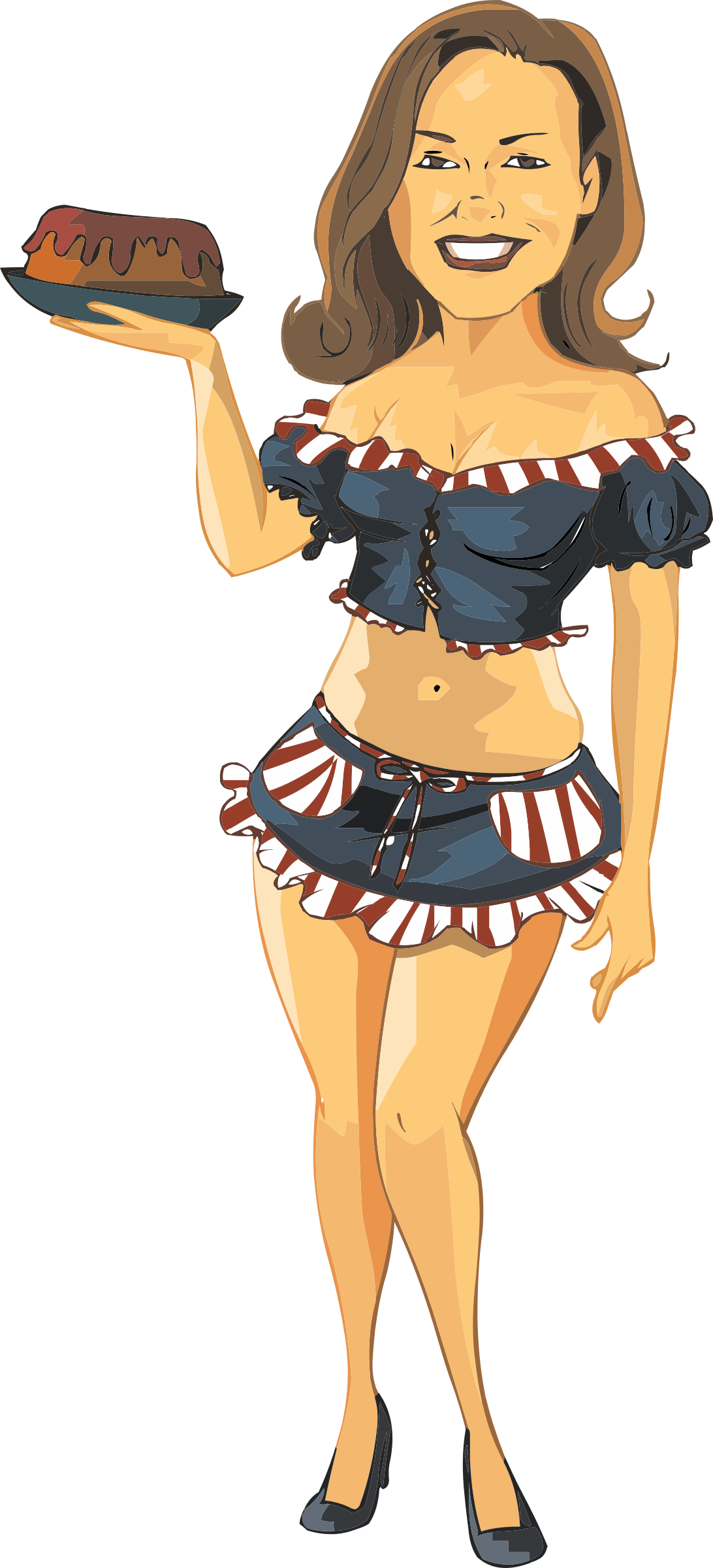 Clipart - Waitress