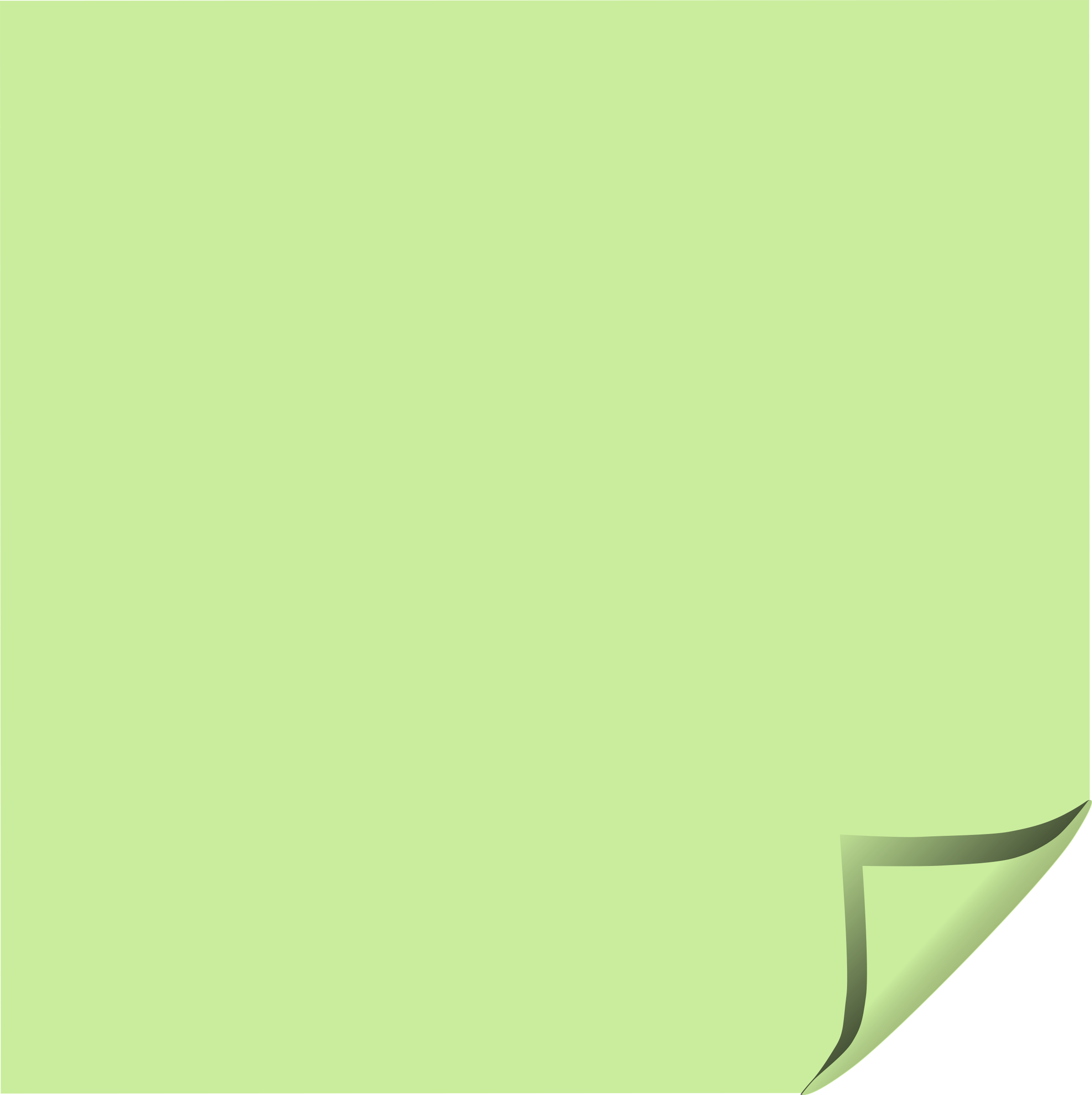 Clipart - Sticky Note Green Folded Corner