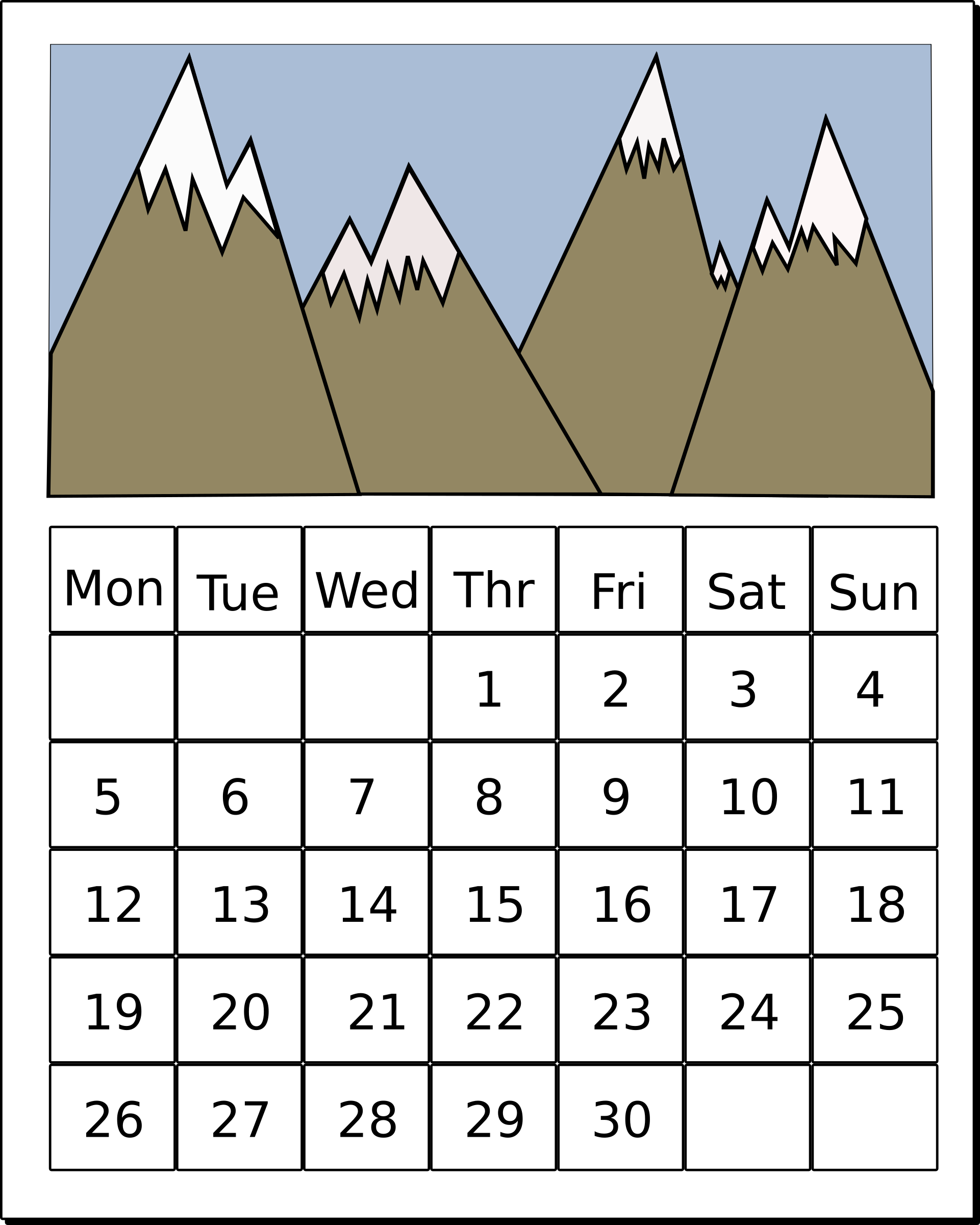 Clipart Calendar Clipart Calendar