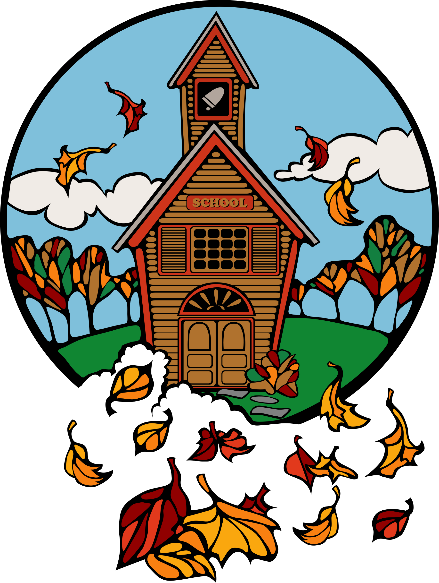 Clipart - school in fall abiclipar 01