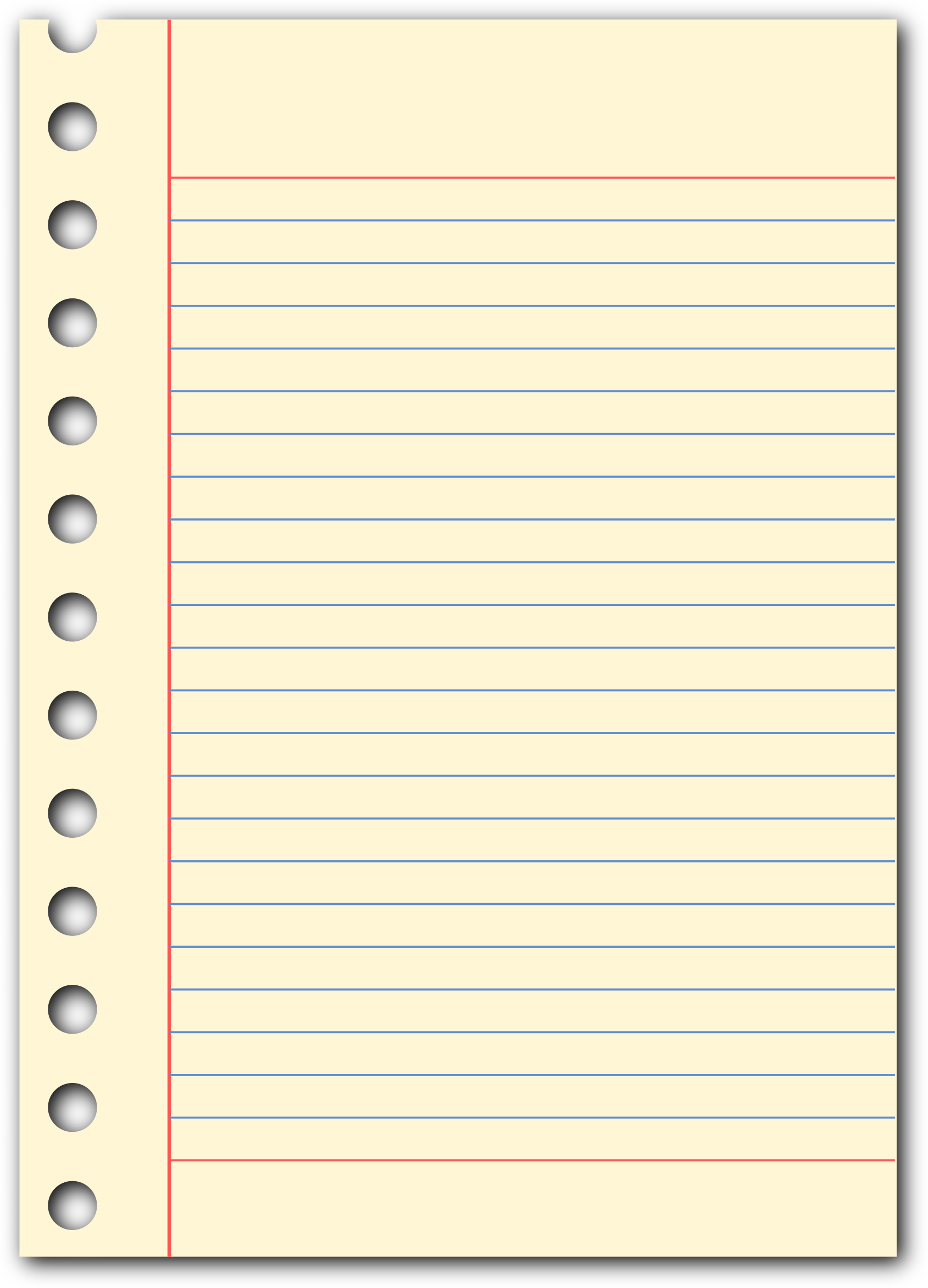 Clipart Notepad page
