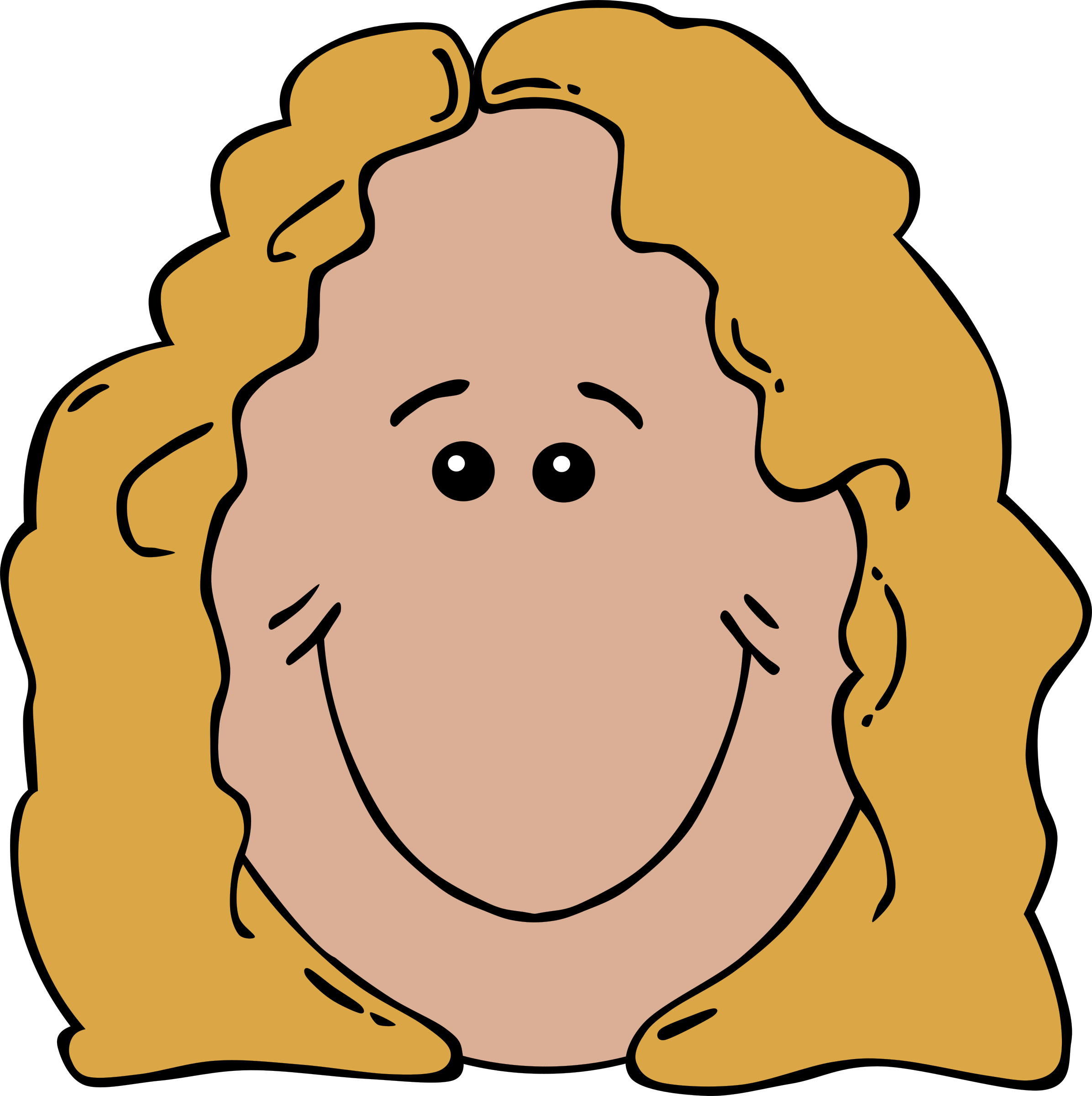 Clipart - Lady Face Cartoon