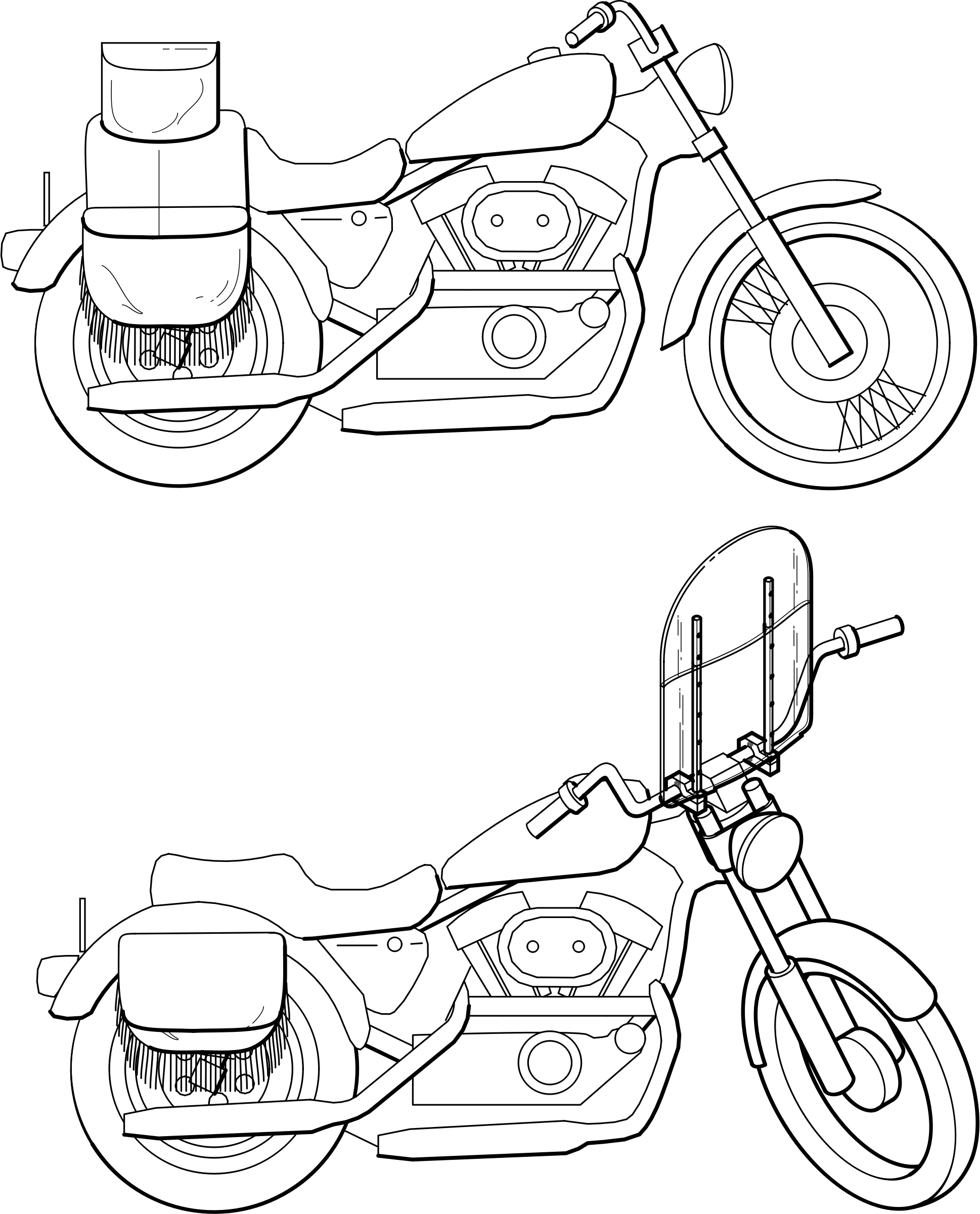 clipart  motorcycle windshield