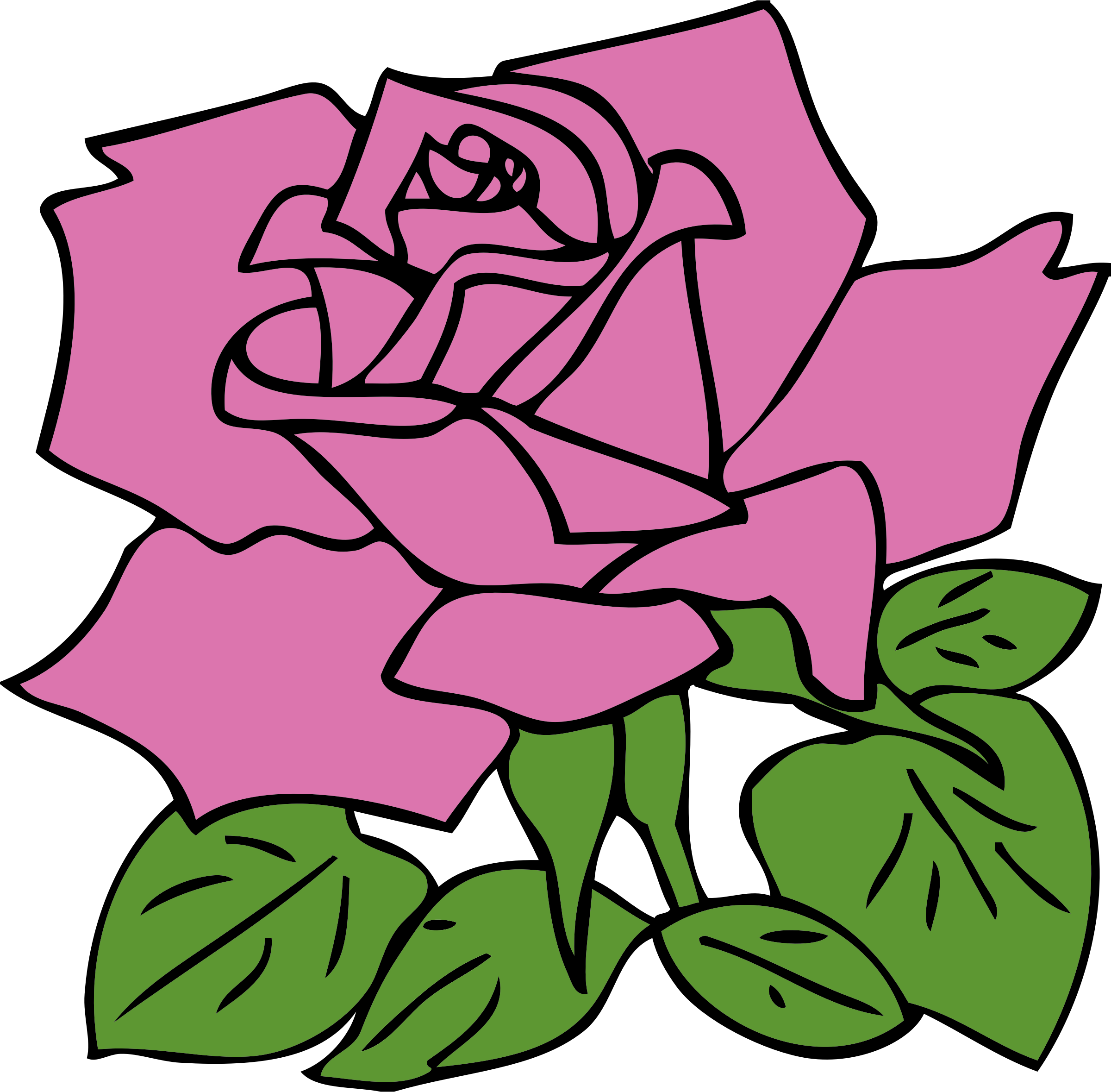 Clipart - pink rose