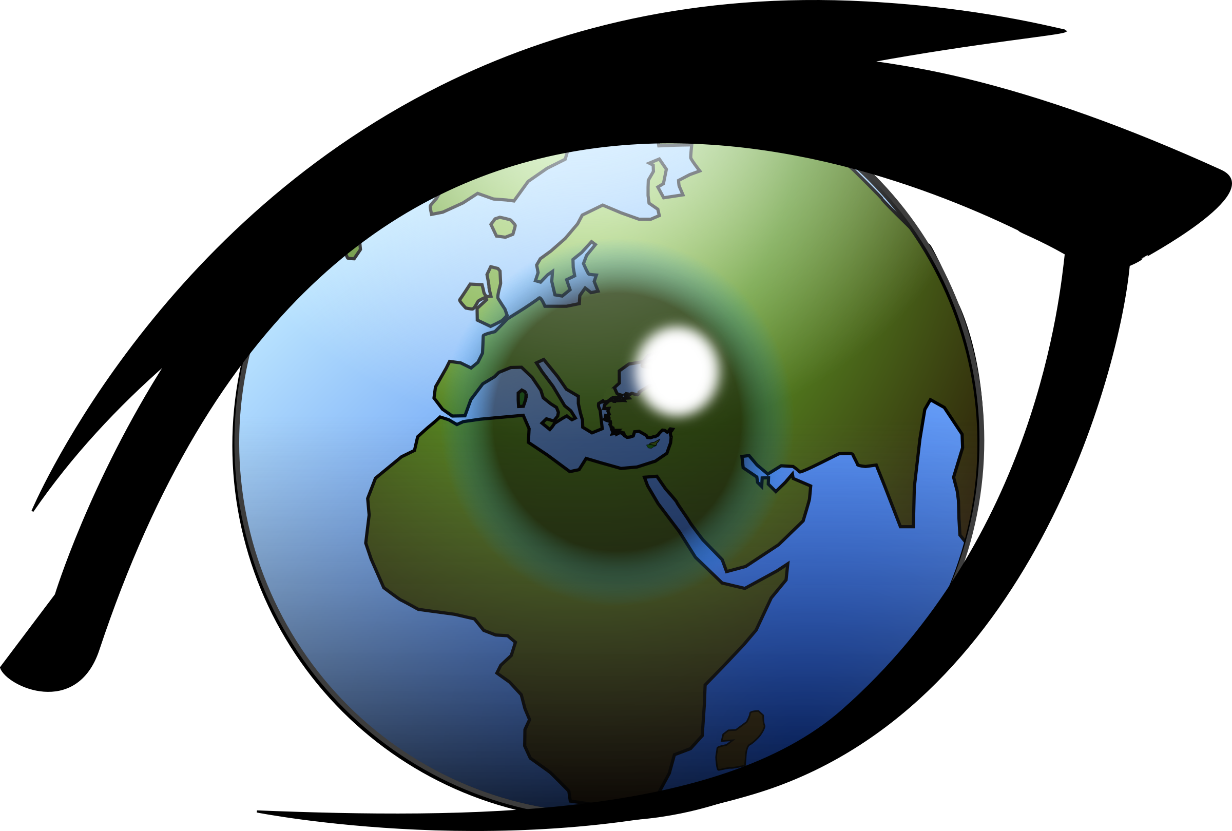 Clipart - Eye can see the world Europe, Africa and Middle East (from