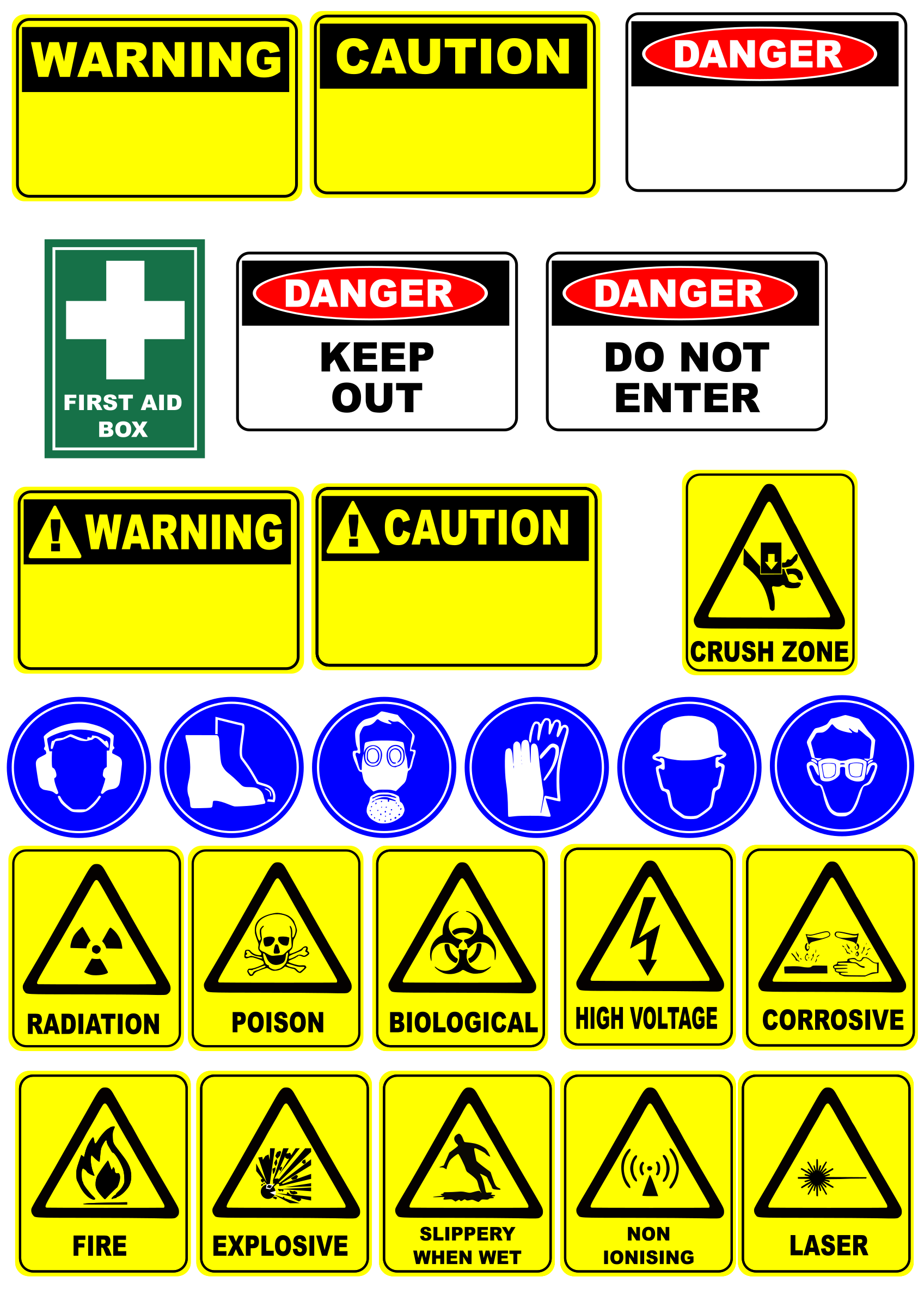 Clipart Safety Signs