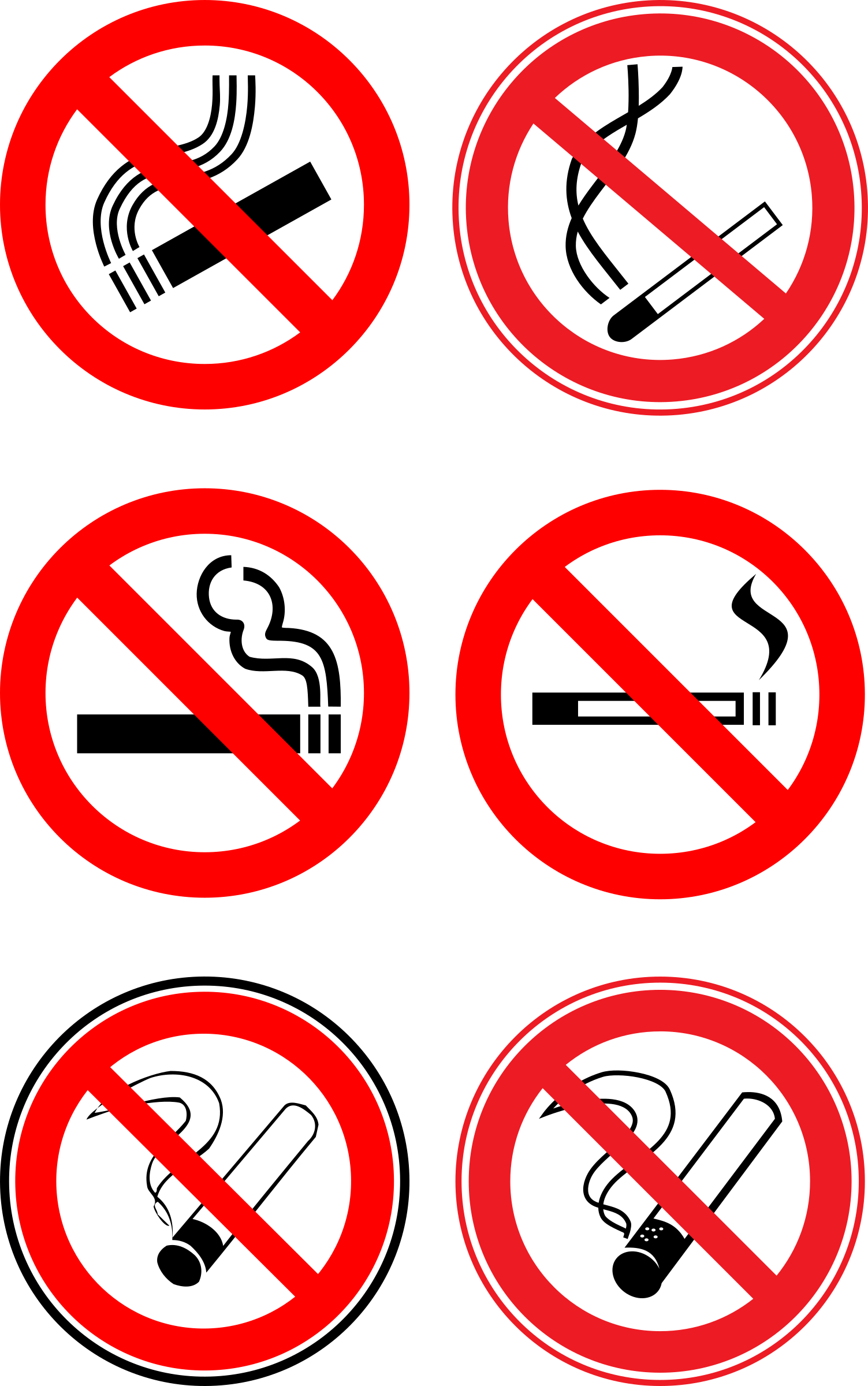 Clipart - «No smoke!» collection