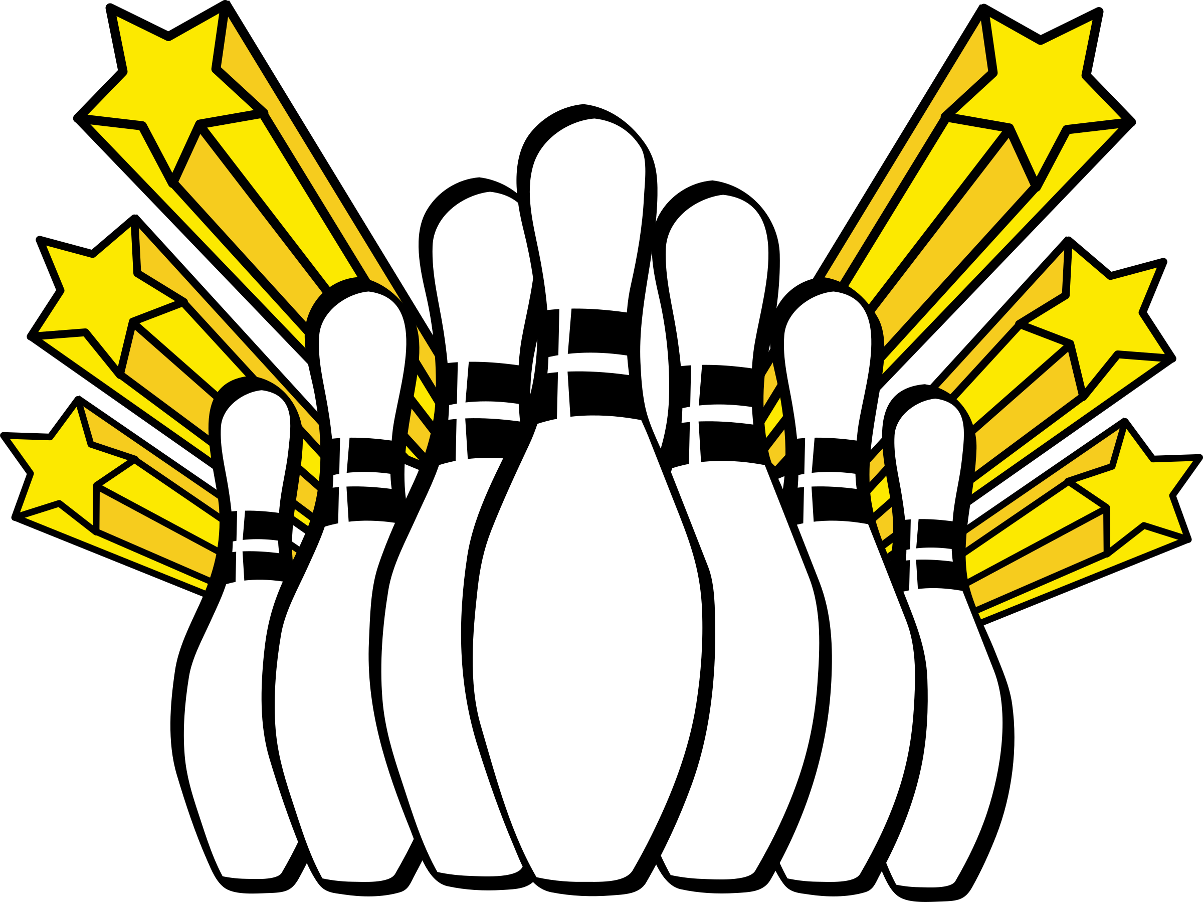 Clipart - Bowling pins