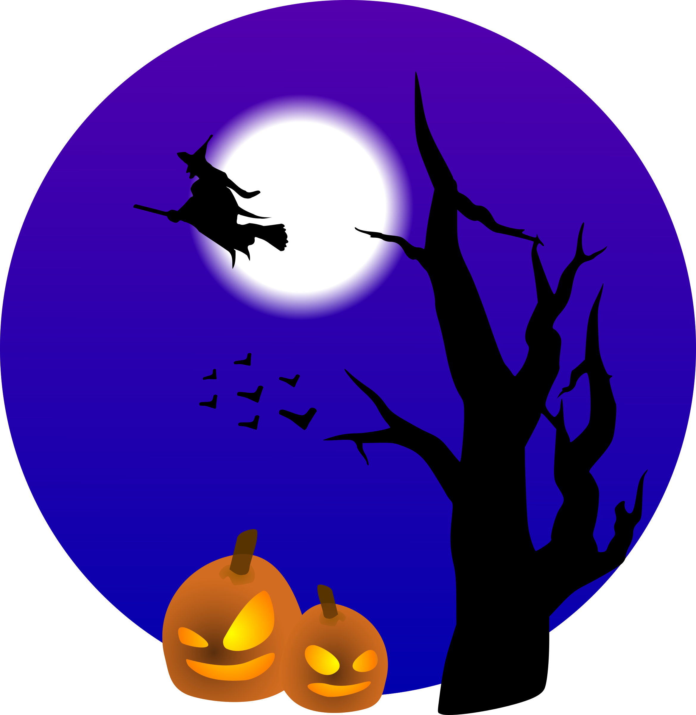 Clipart Halloween scene