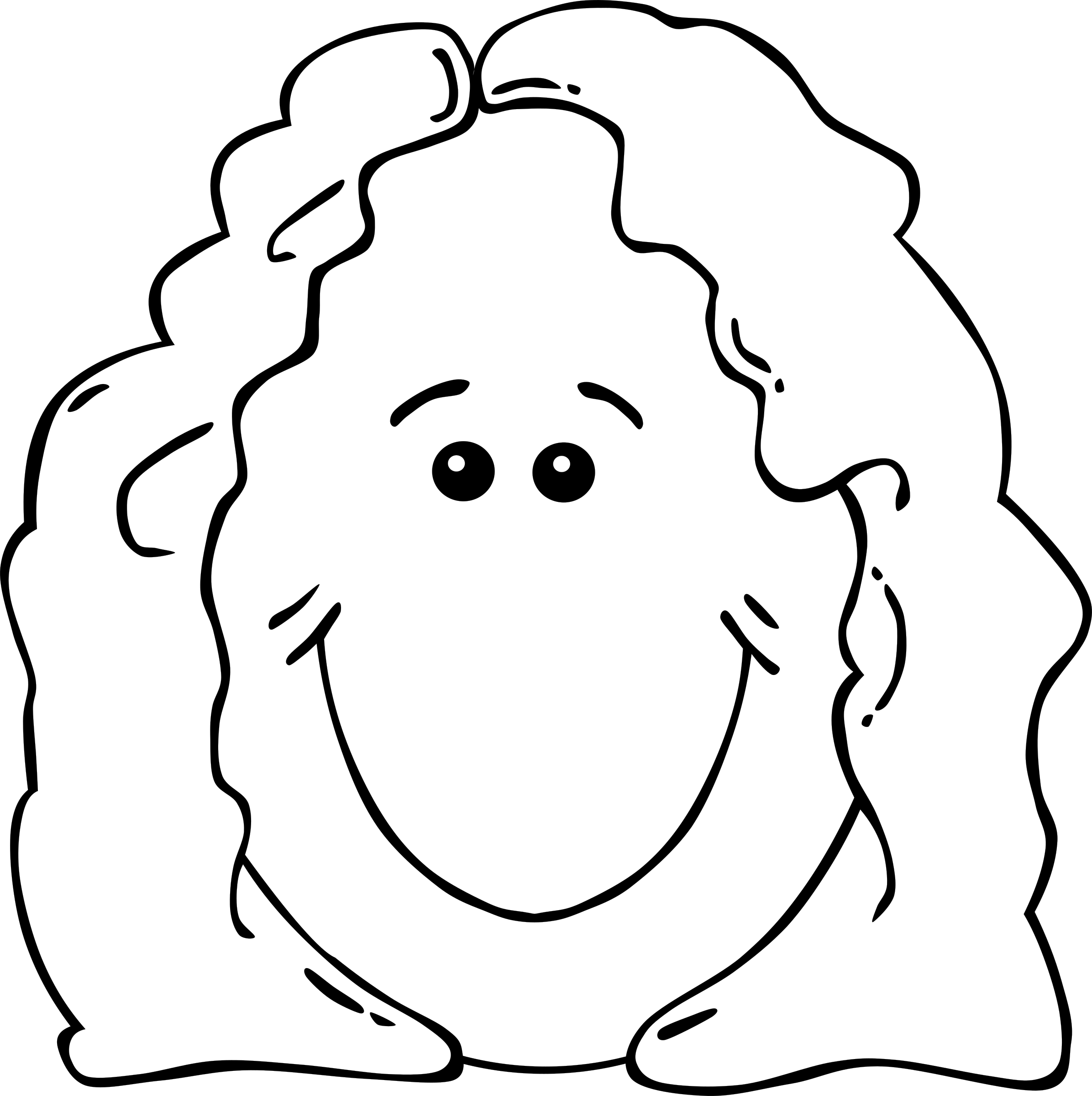 clipart lady face from
