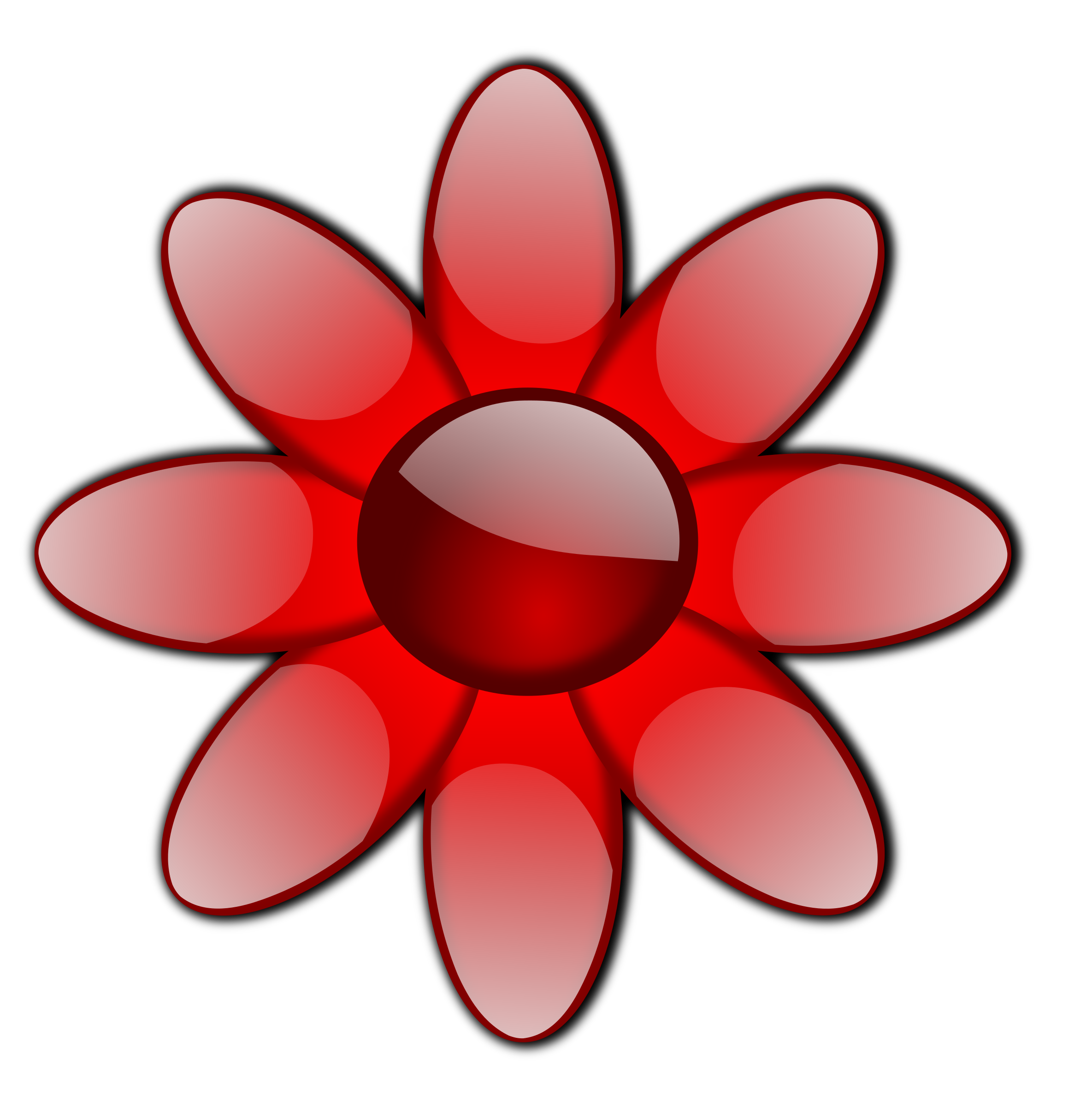 Clipart Red Glossy Flower clipart-red-glossy-flower