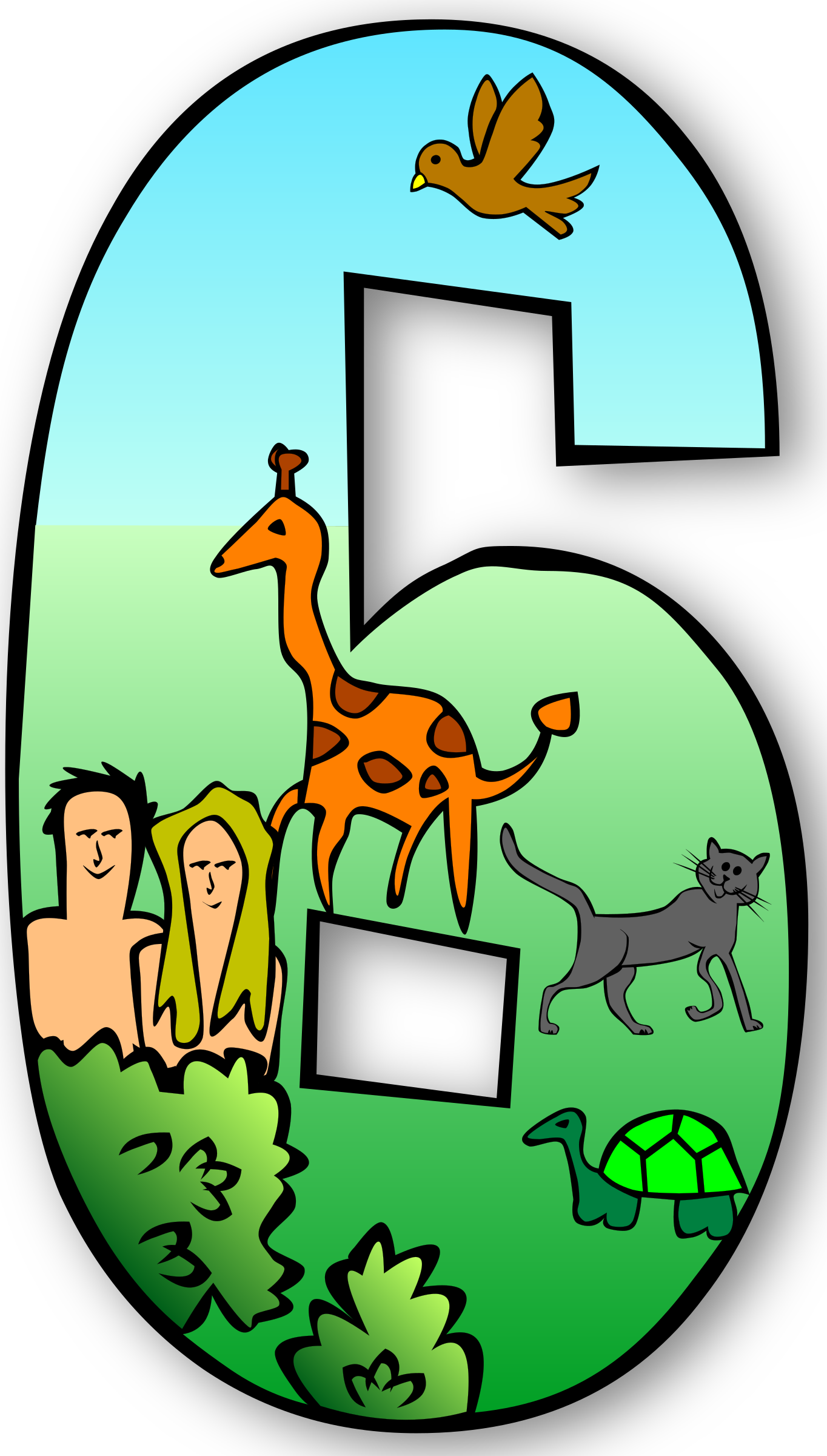 Clipart Creation Days Numbers