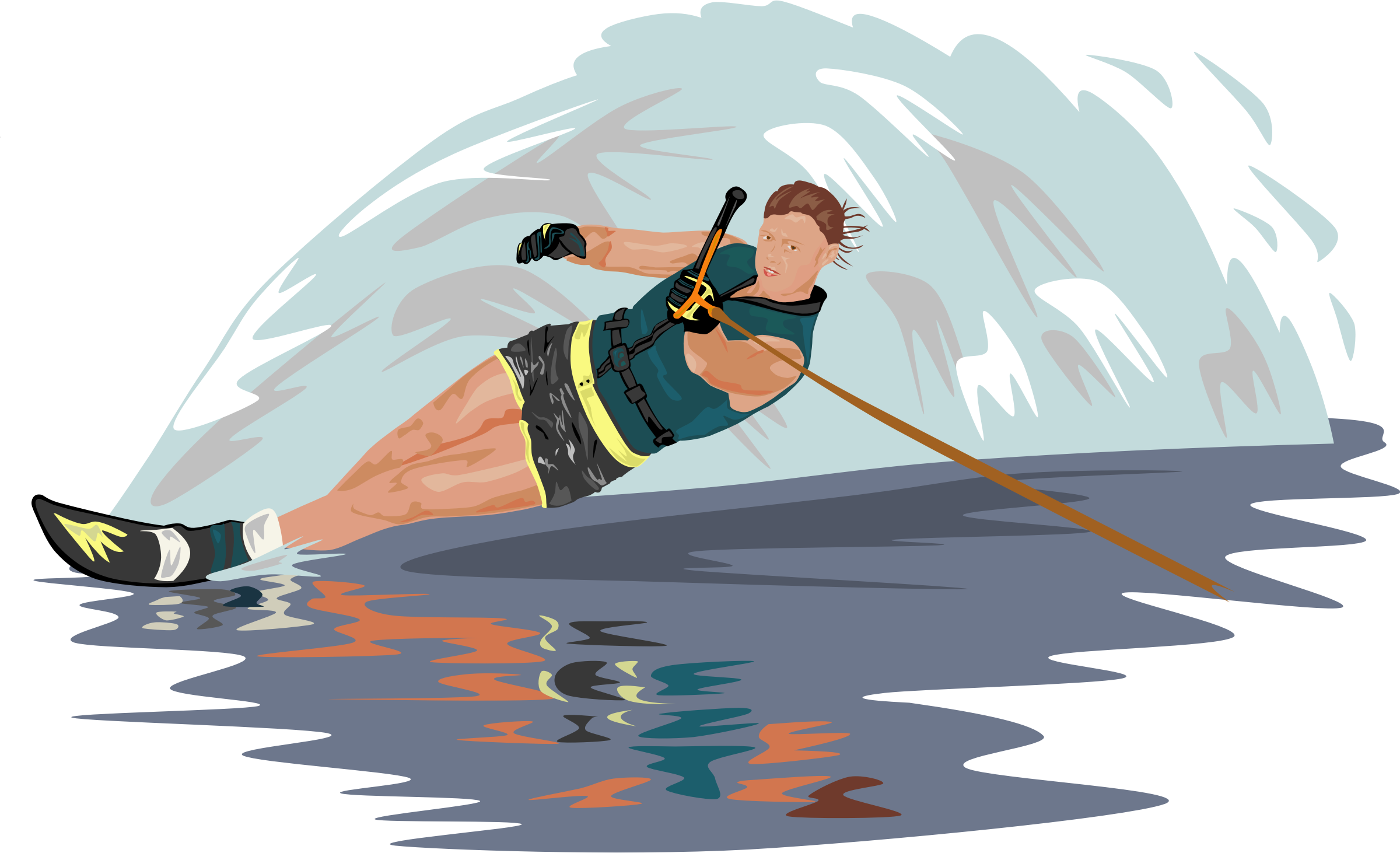 Clipart - Water Skier