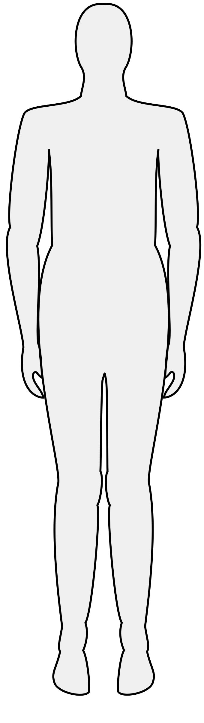 Clipart - Male body silhouette