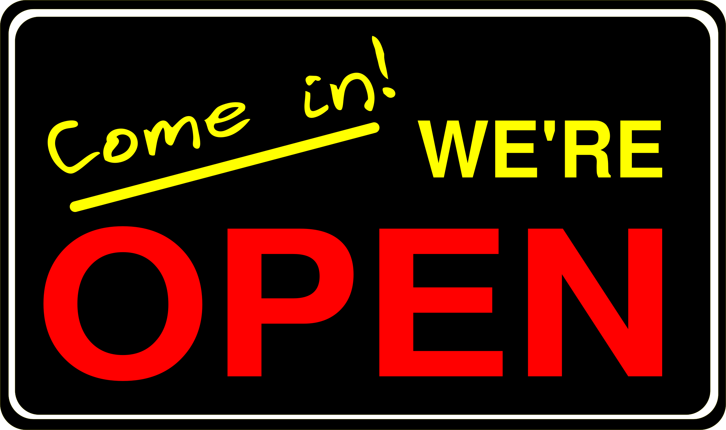 Clipart Open Sign2