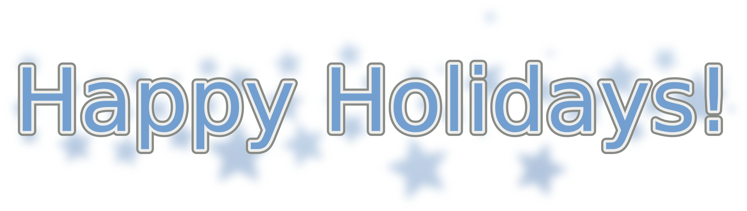 Clipart - Happy Holidays (with Snowflakes)