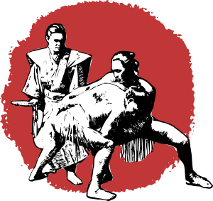 openclipart圖庫：Two Sumo & Referee