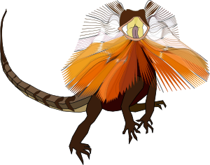 openclipart圖庫：Frill-necked lizard (dragon)