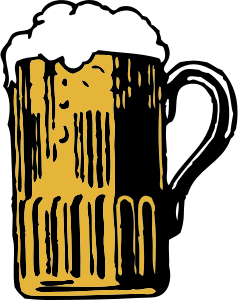 openclipart圖庫：foamy mug of beer