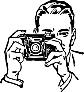 openclipart圖庫：man with a camera
