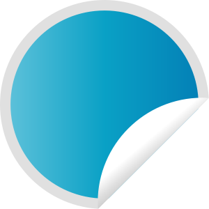 openclipart圖庫：Peeling Blue Sticker