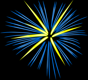 openclipart圖庫：Blue Fireworks