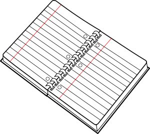 openclipart圖庫：cahier spirale ouvert / open spiral notebook