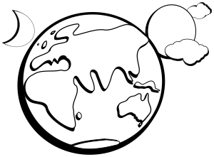 openclipart圖庫：Aussie Earth Outline