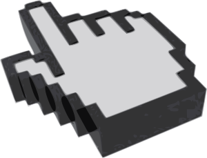 openclipart圖庫：3D hand cursor