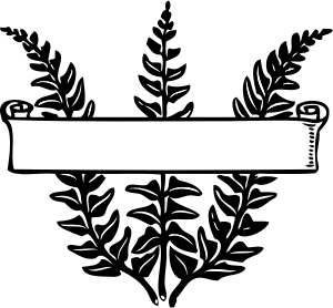 openclipart圖庫：scroll over ferns