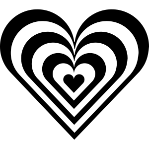 openclipart圖庫：zebra heart