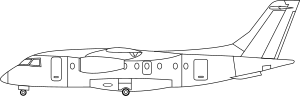 openclipart圖庫：Dornier 328-300 Jet Side-view