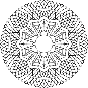 openclipart圖庫：Guilloche Rosette 2